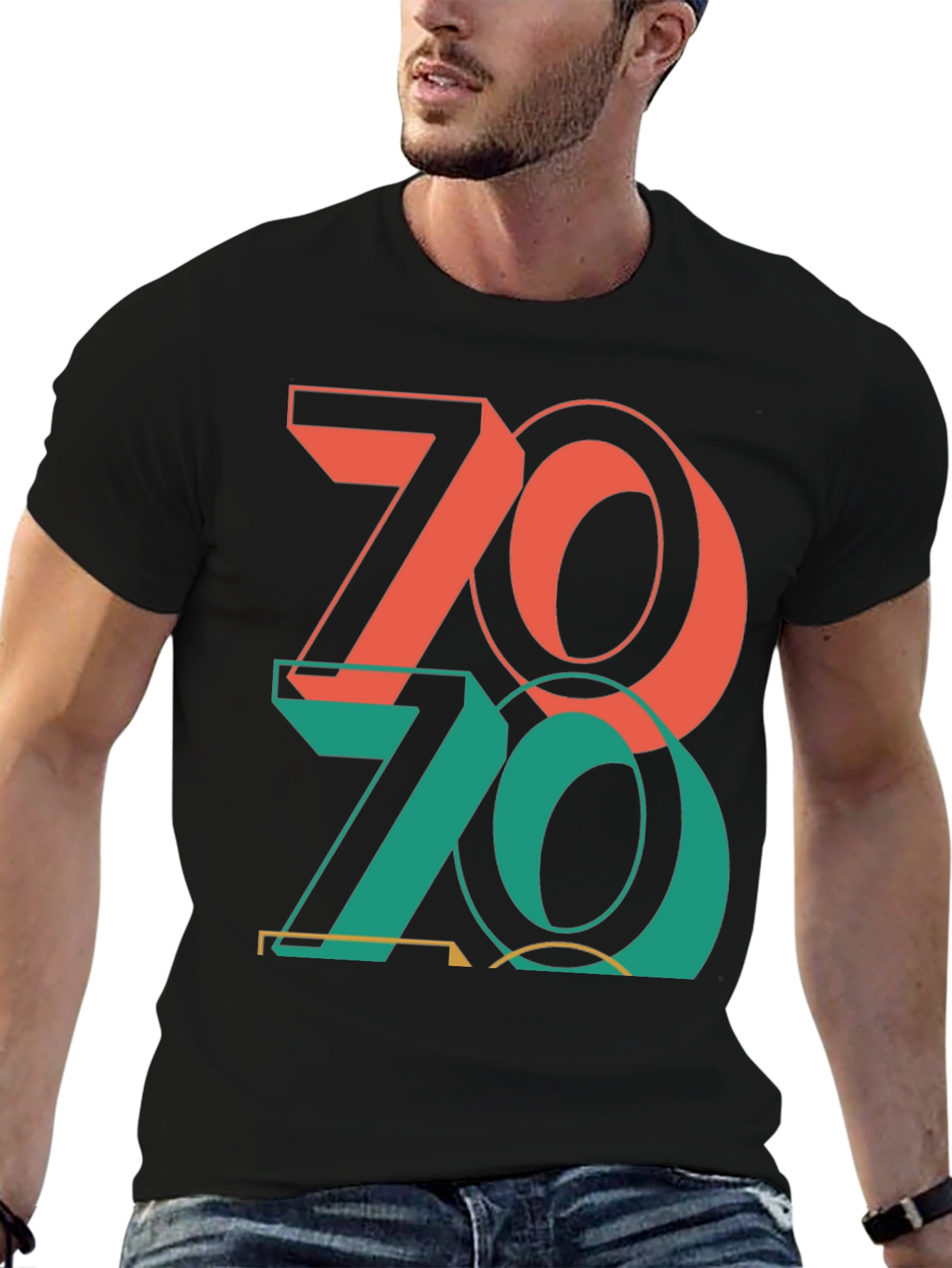 Retro 70s Graphic Print T-Shirt