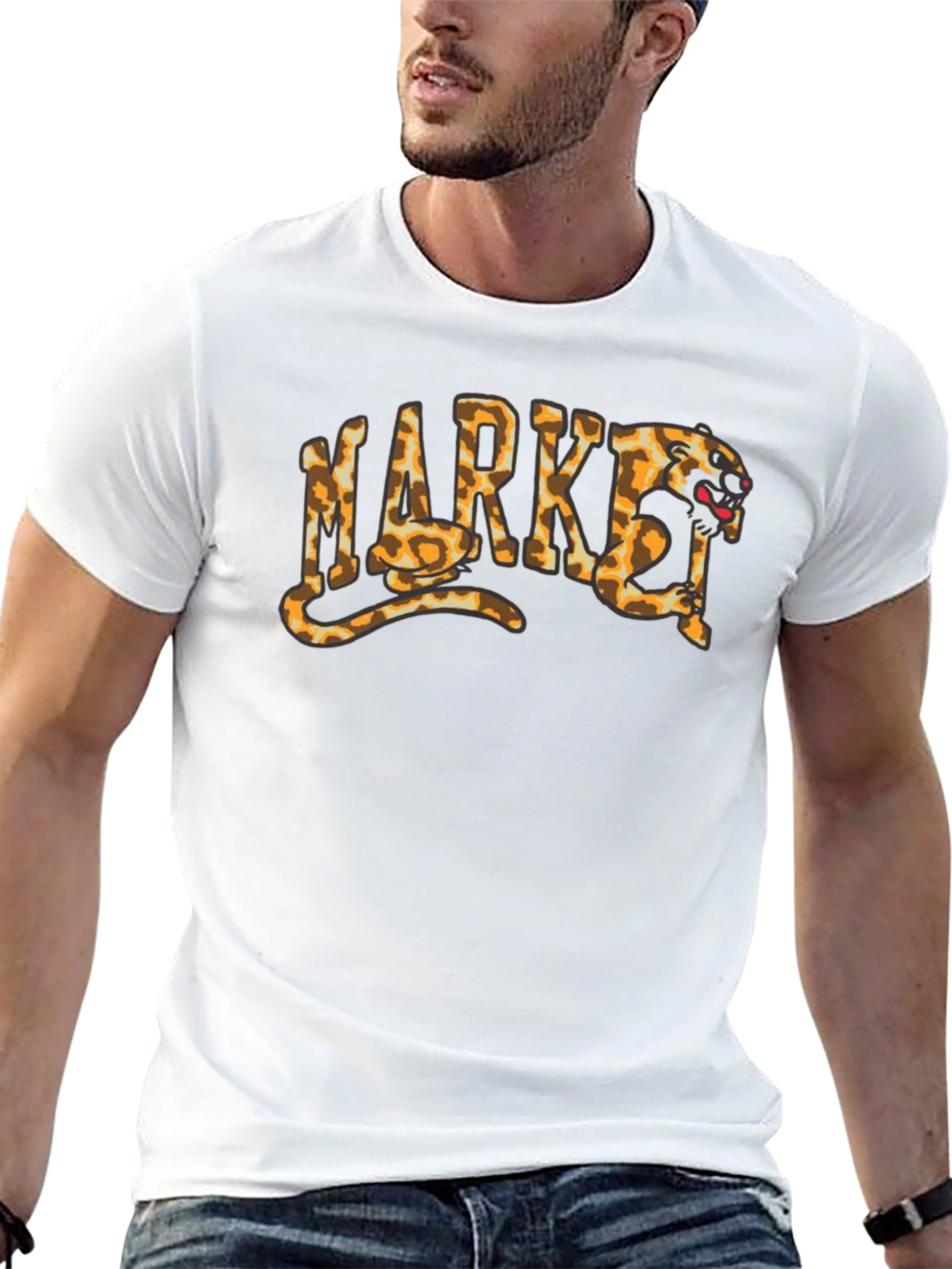 Market Snake Panther T-Shirt - Black