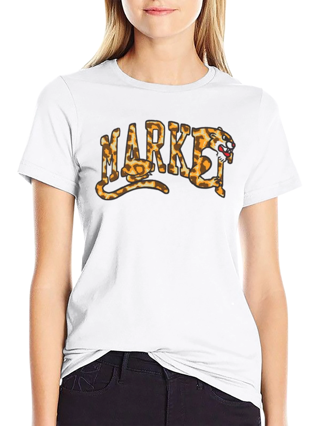 Market Snake Panther T-Shirt - Black