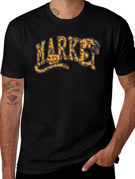 Market Snake Panther T-Shirt - Black