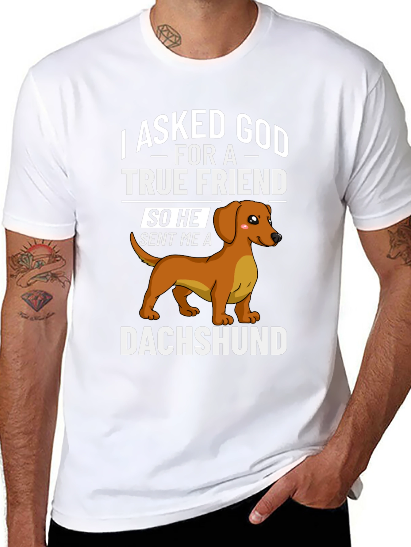 Dachshund True Friend T-Shirt – Cute Dog Lover Tee