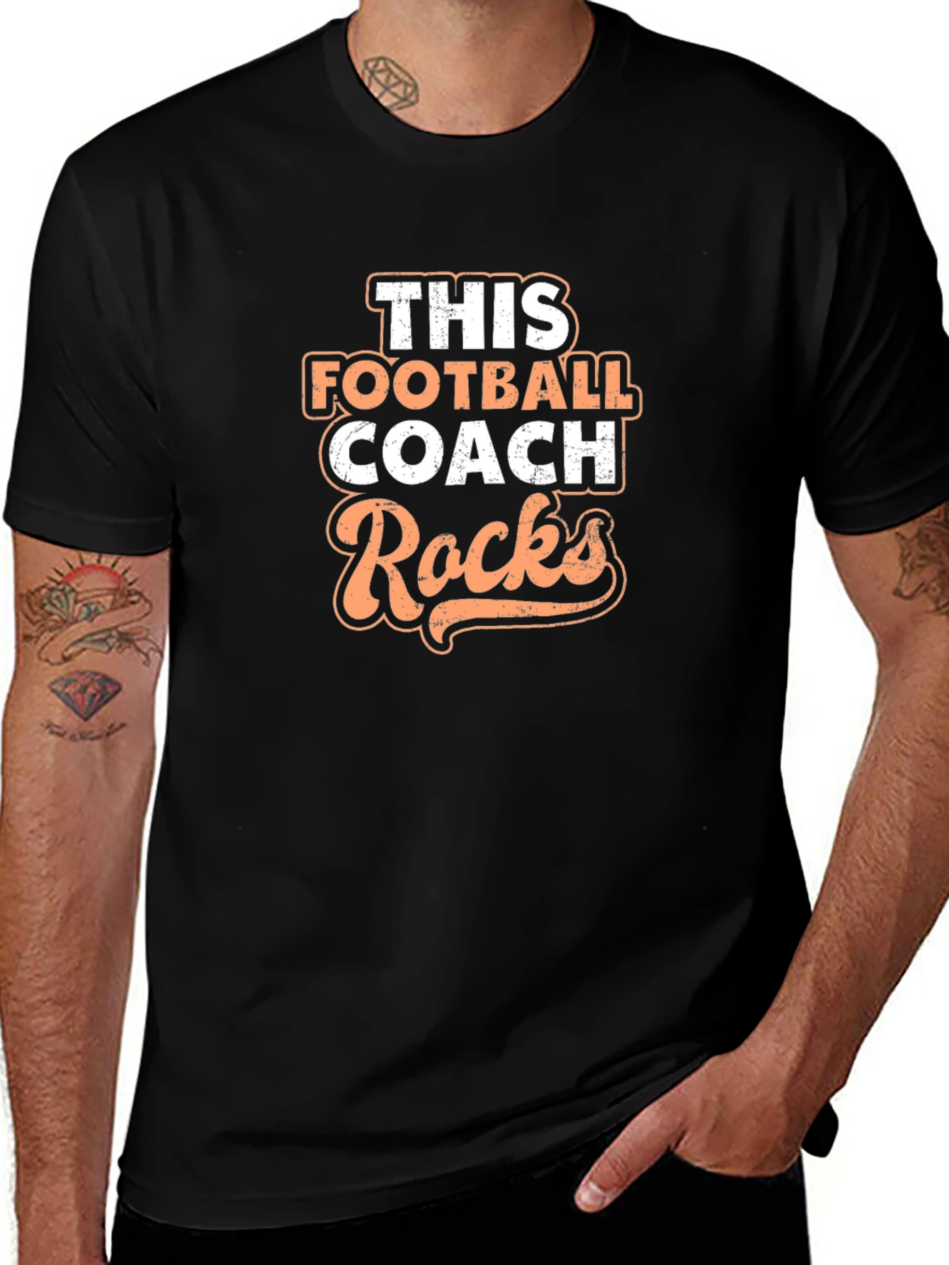 Football Coach Rocks Graphic Tee