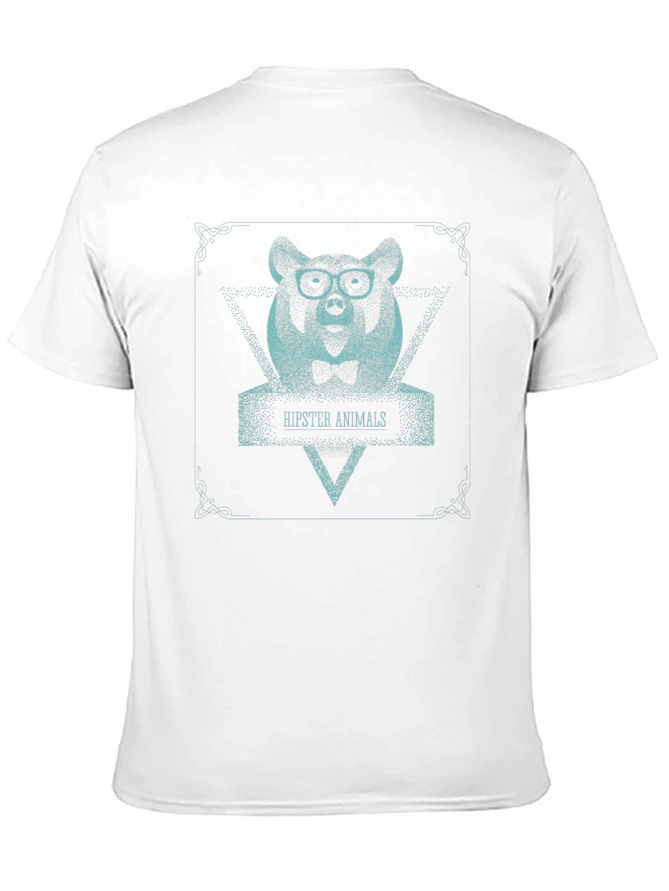 Hipster Animals Graphic T-Shirt - Unique Bear Design