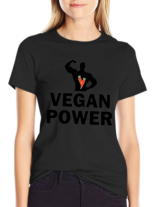 Vegan Power Graphic Tee - Black