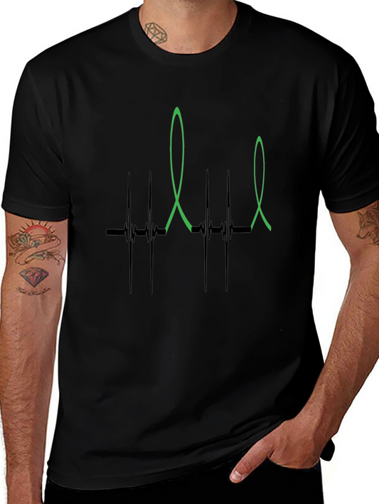 Heartbeat Ribbon Graphic T-Shirt