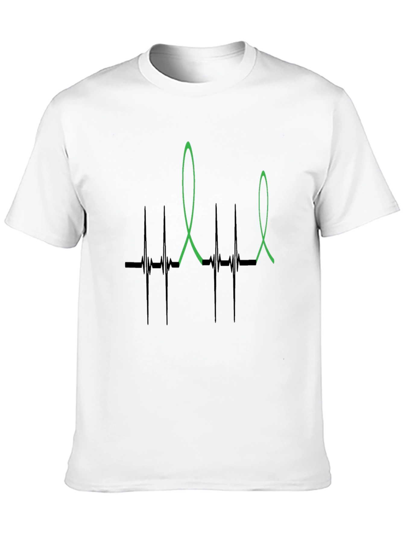 Heartbeat Ribbon Graphic T-Shirt