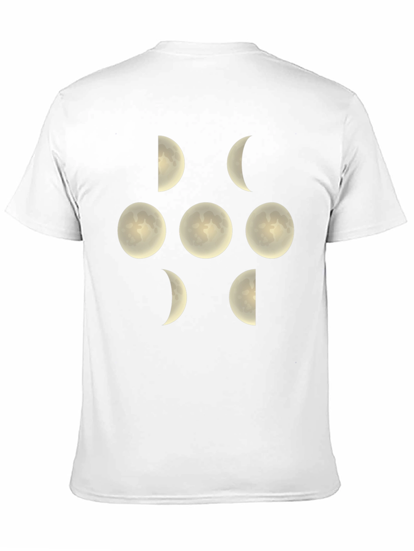 Moon Phases Graphic Tee - Black Cotton Shirt