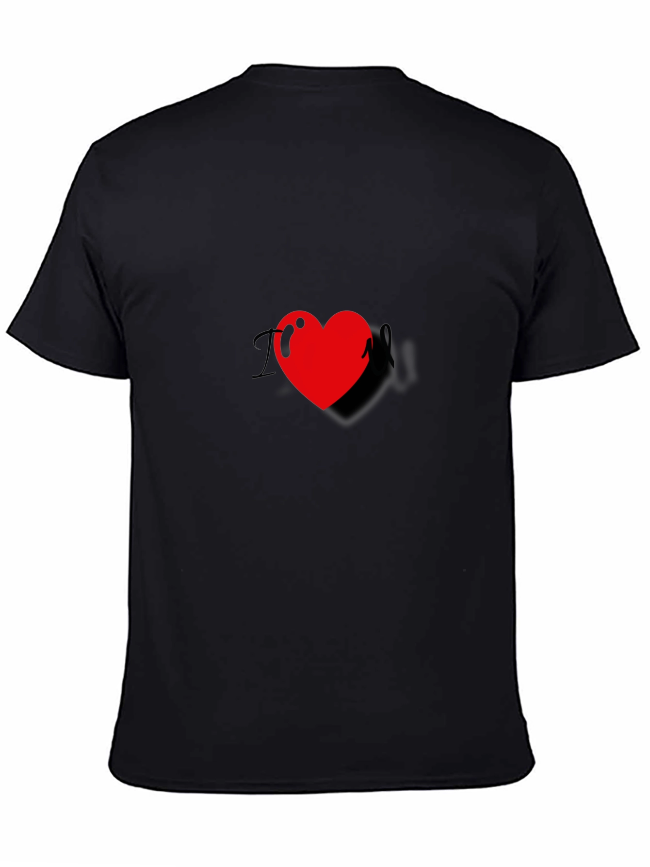 I Heart Black T-Shirt - Casual Fashion Tee