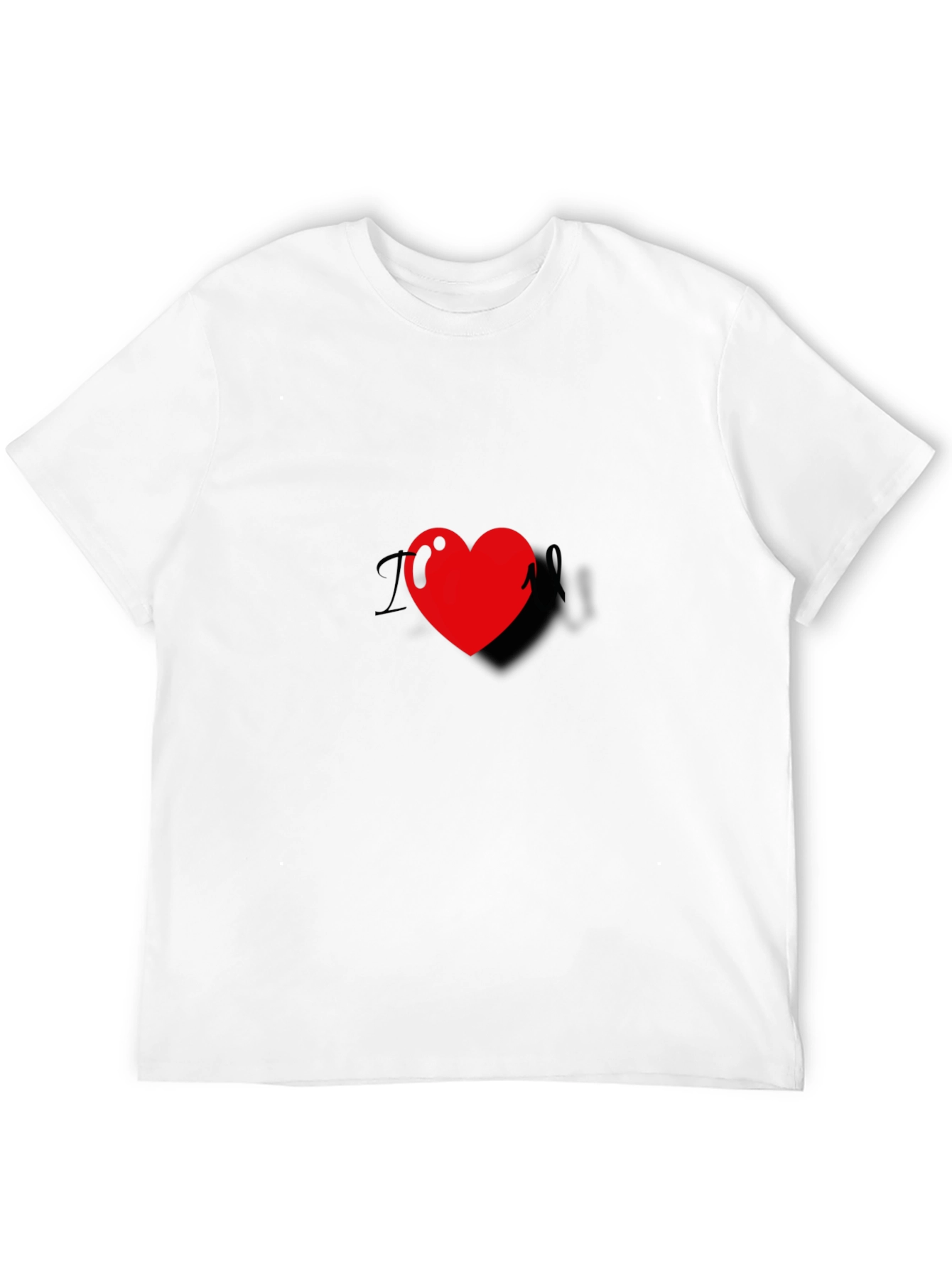 I Heart Black T-Shirt - Casual Fashion Tee
