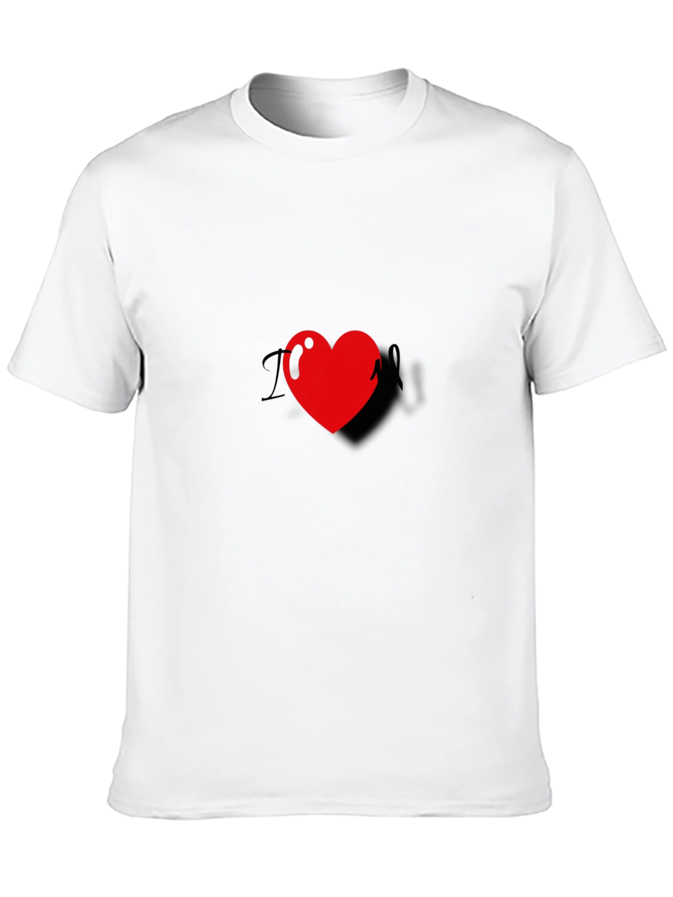 I Heart Black T-Shirt - Casual Fashion Tee