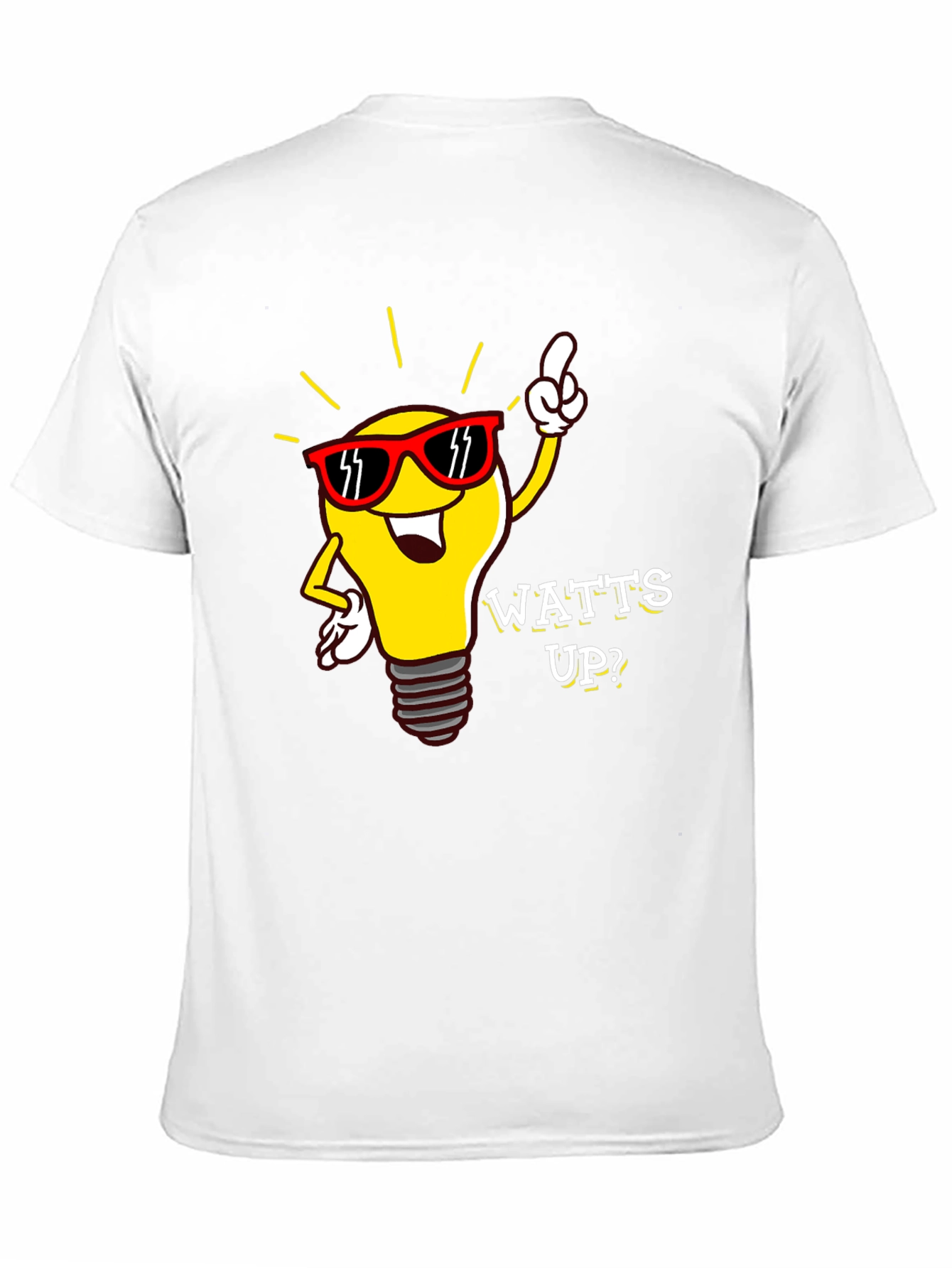 Watts Up? Lightbulb Graphic Tee - Black