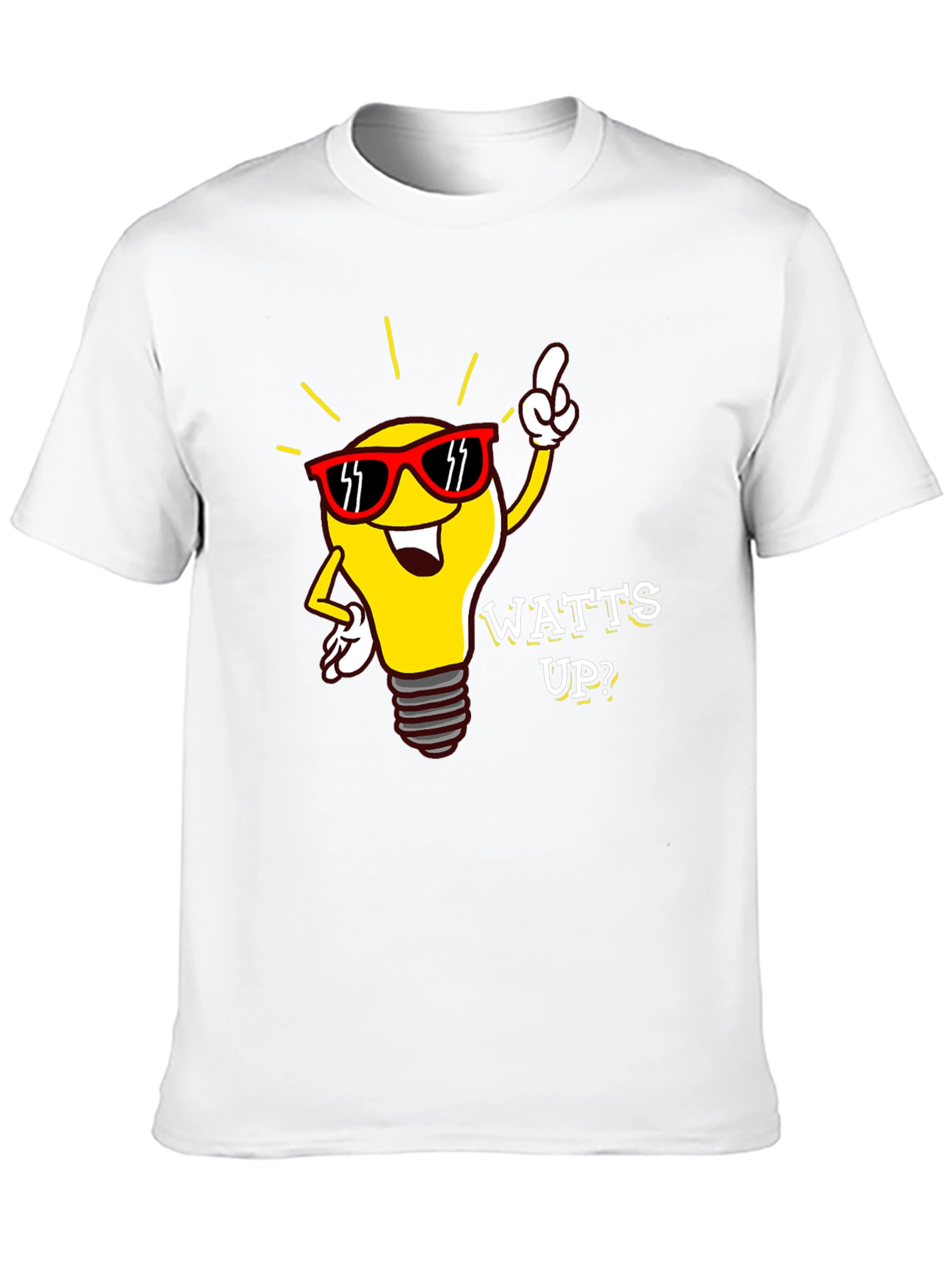 Watts Up? Lightbulb Graphic Tee - Black