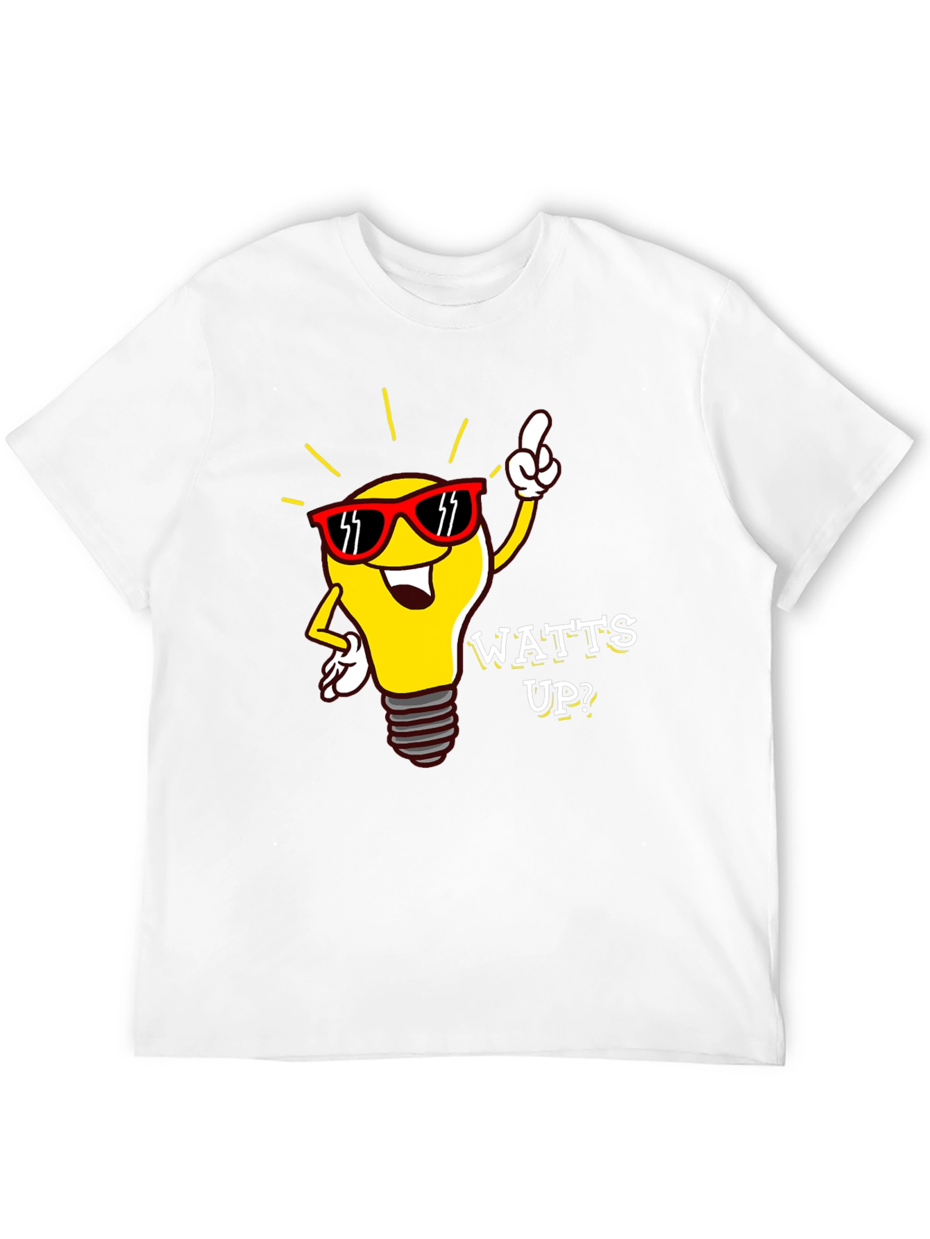 Watts Up? Lightbulb Graphic Tee - Black