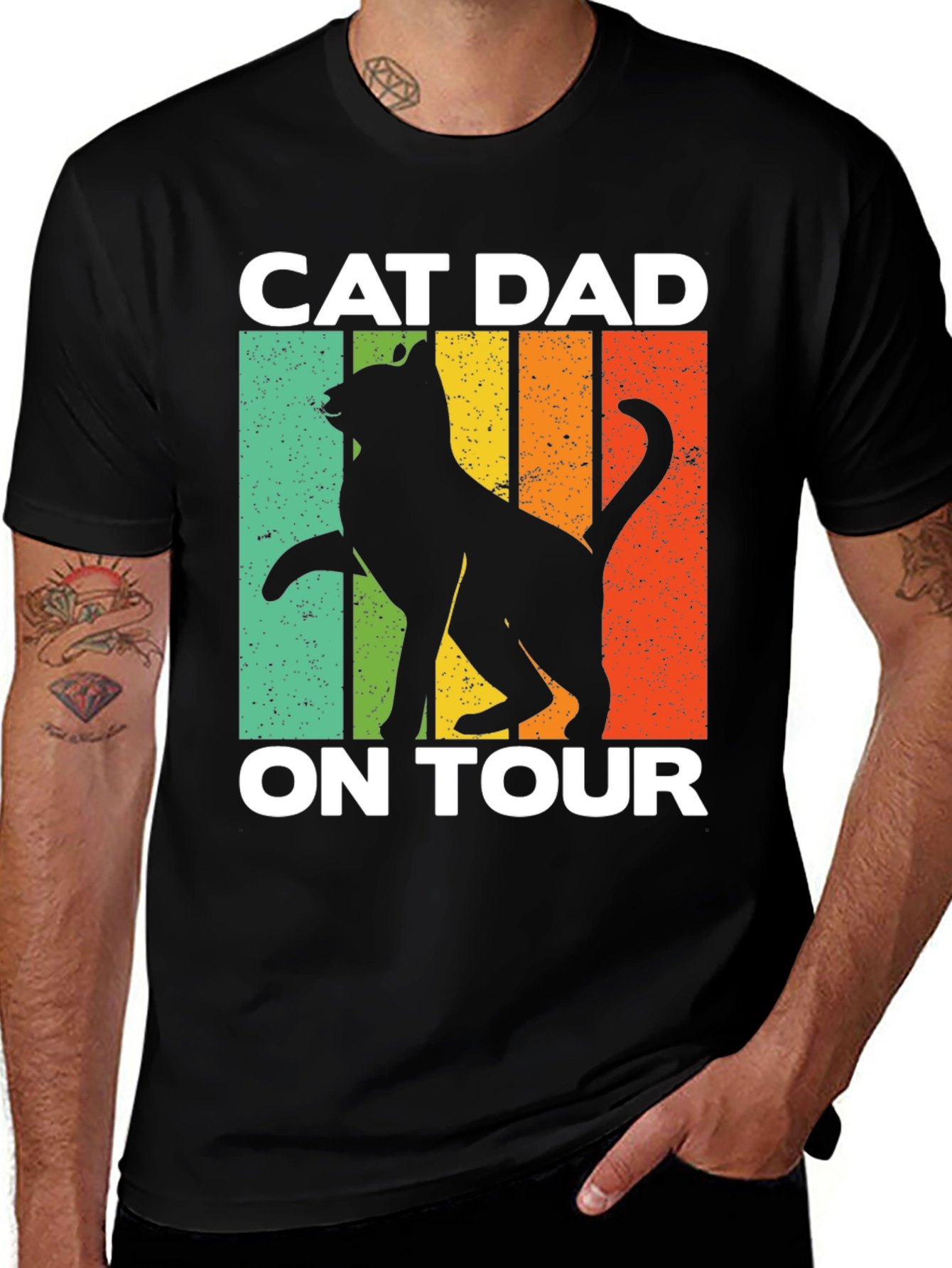 Cat Dad On Tour Graphic Tee