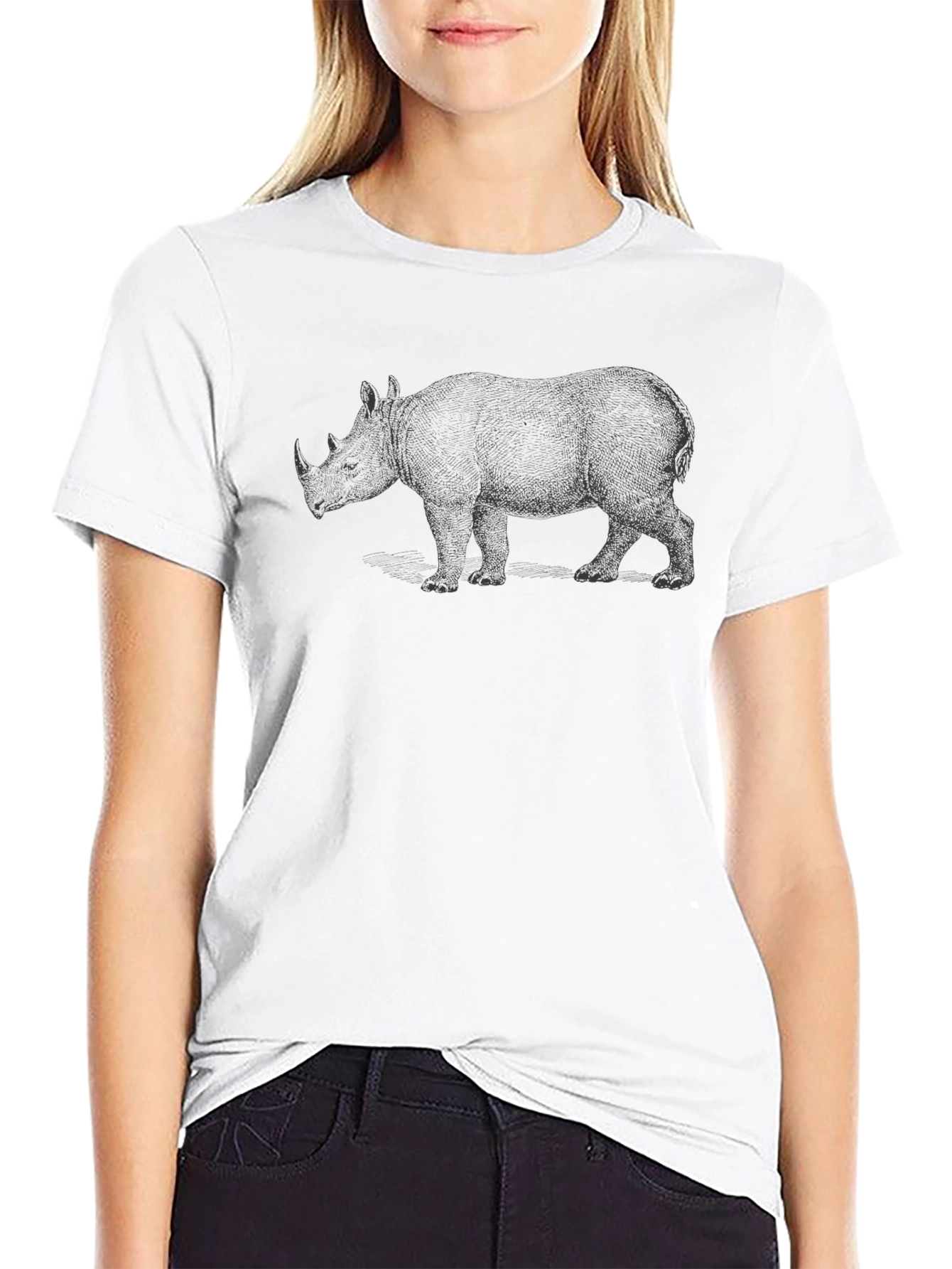 Rhino Graphic T-Shirt - Casual Cotton Tee
