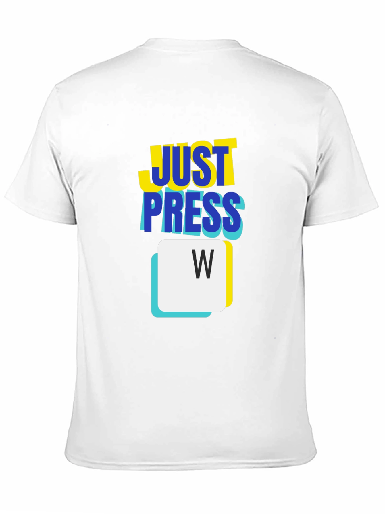 Just Press W Black T-Shirt - Gamer Style