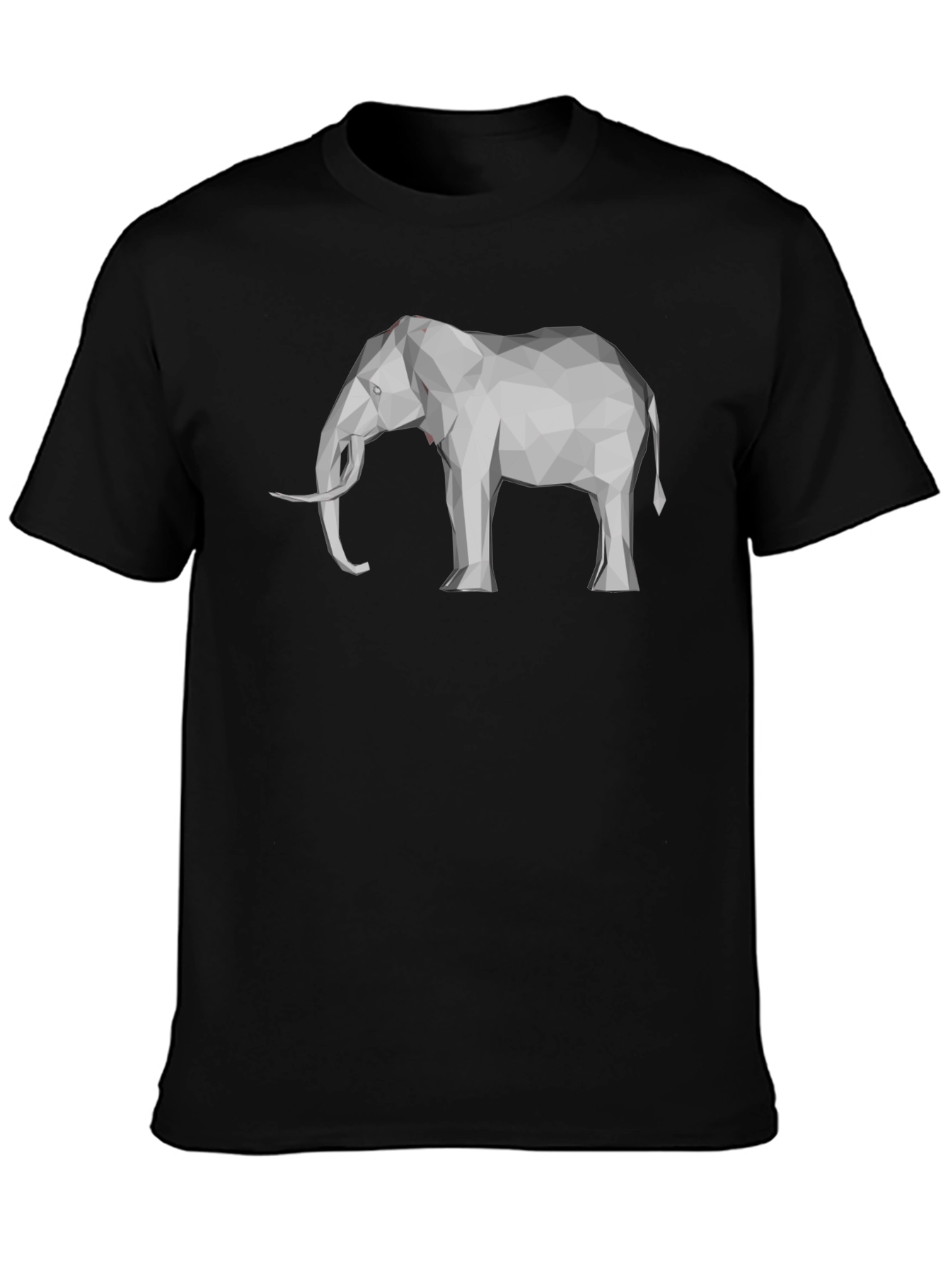 Geometric Elephant Graphic Tee - Modern Mens T-Shirt