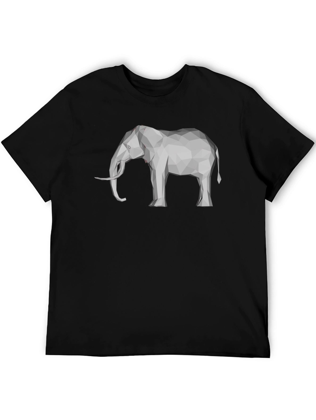 Geometric Elephant Graphic Tee - Modern Mens T-Shirt