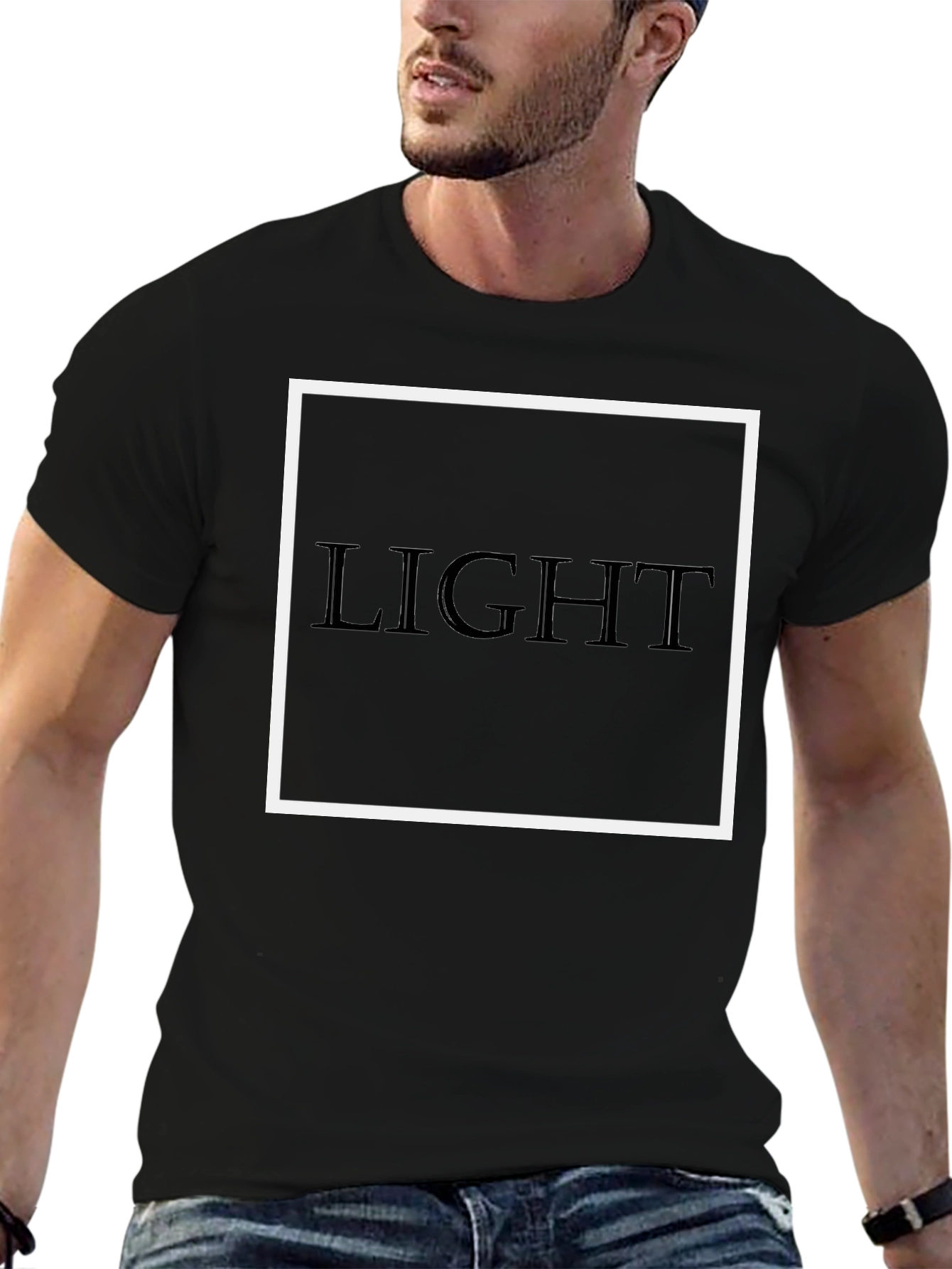 Mens LIGHT Graphic Tee - Black