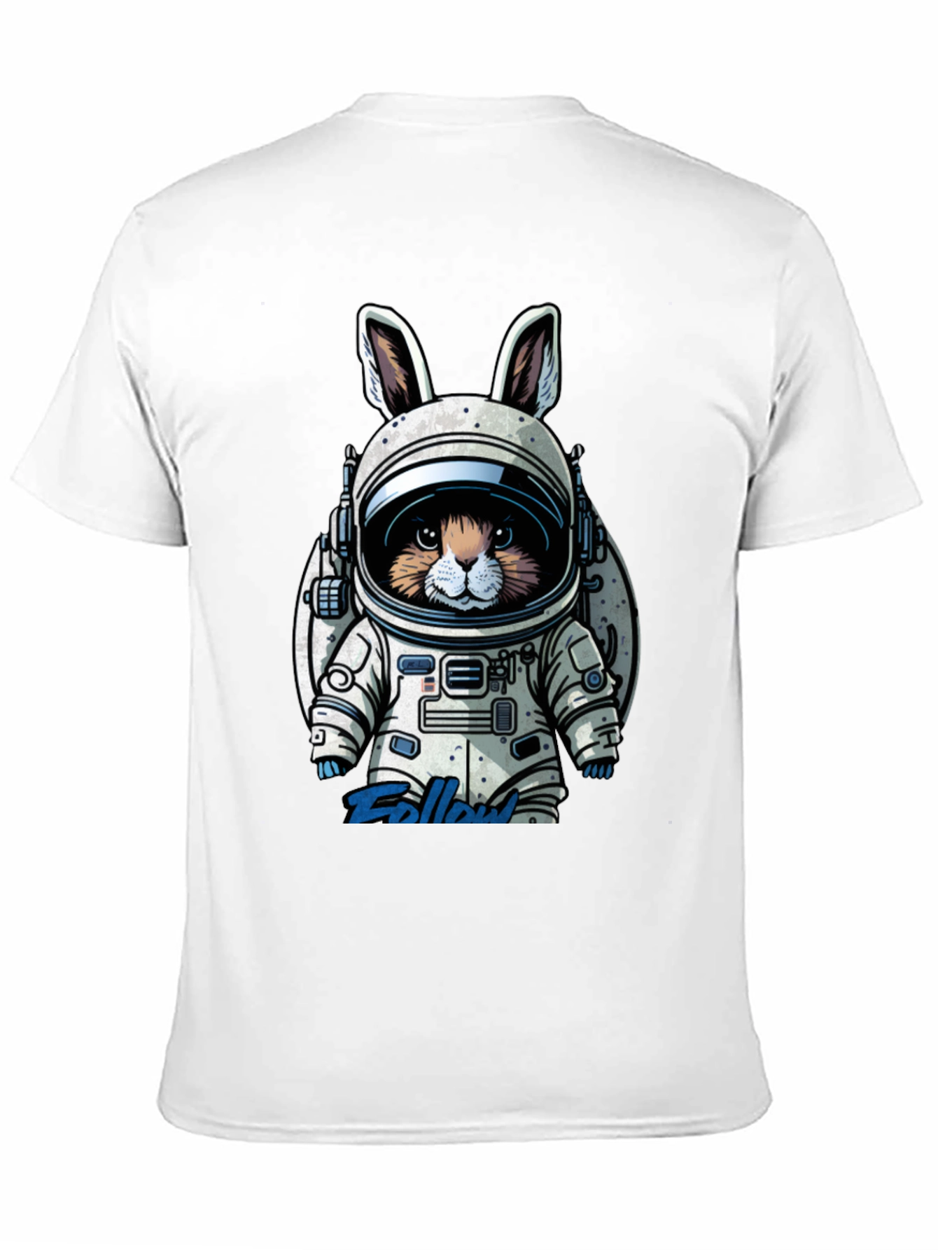 Astronaut Bunny Graphic T-Shirt - Black