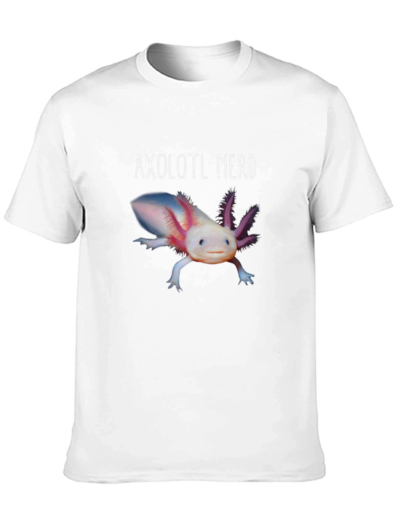 Axolotl Nerd Graphic T-Shirt - Black Cotton Tee