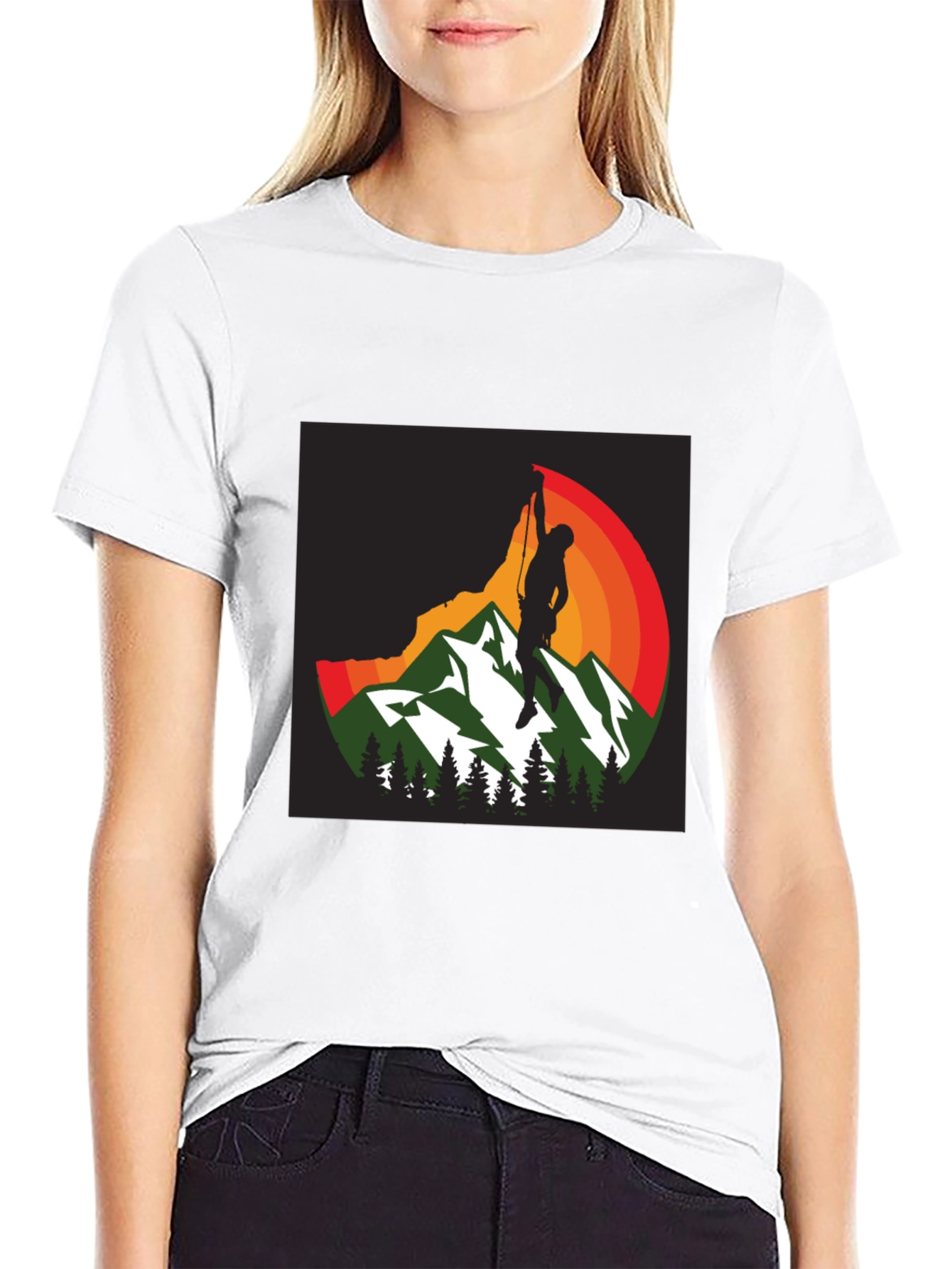 Rock Climbing Mountainscape Graphic Tee