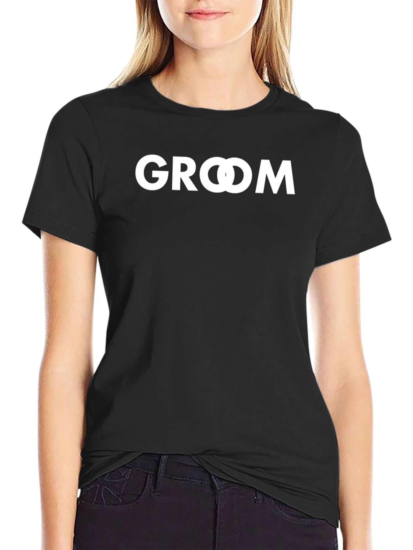 Groom Wedding T-Shirt - Black Cotton
