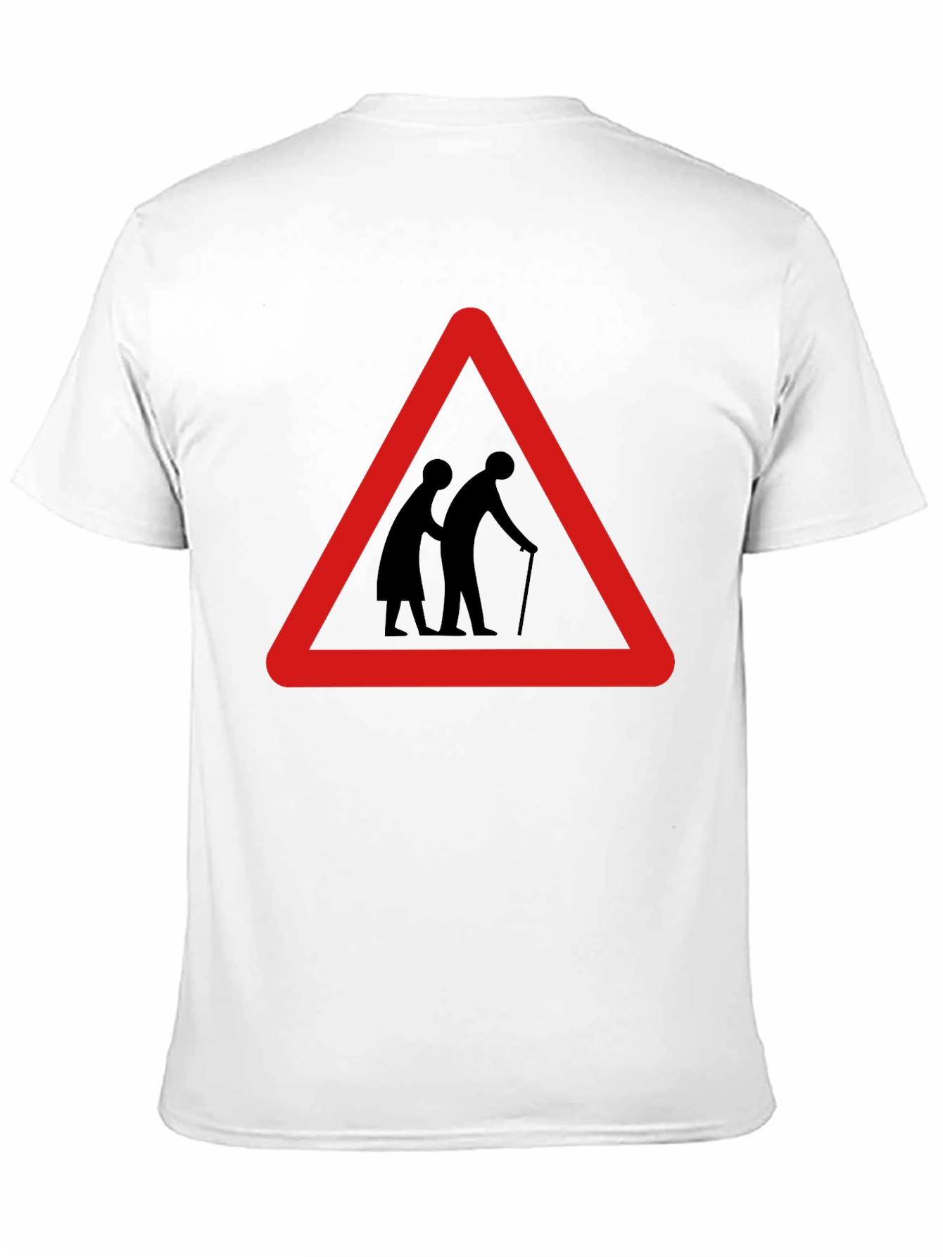 Funny Slow Elderly Sign Black T-Shirt