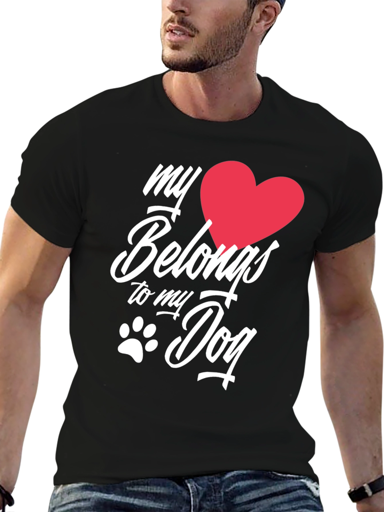 My Heart Belongs to My Dog T-Shirt – Cute Dog Lover Tee