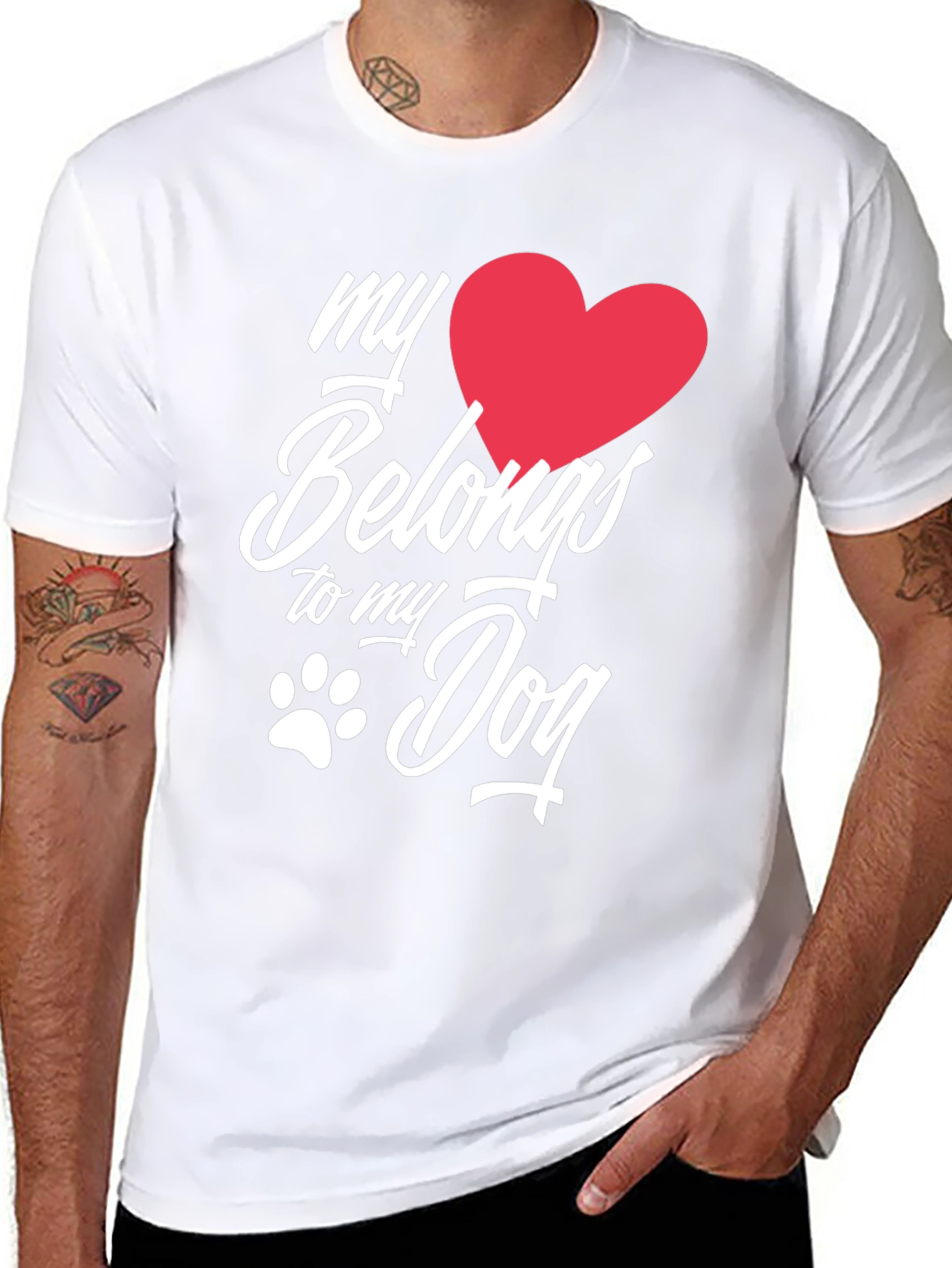 My Heart Belongs to My Dog T-Shirt – Cute Dog Lover Tee