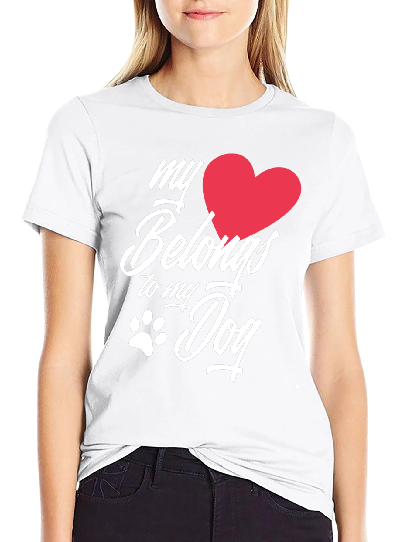 My Heart Belongs to My Dog T-Shirt – Cute Dog Lover Tee