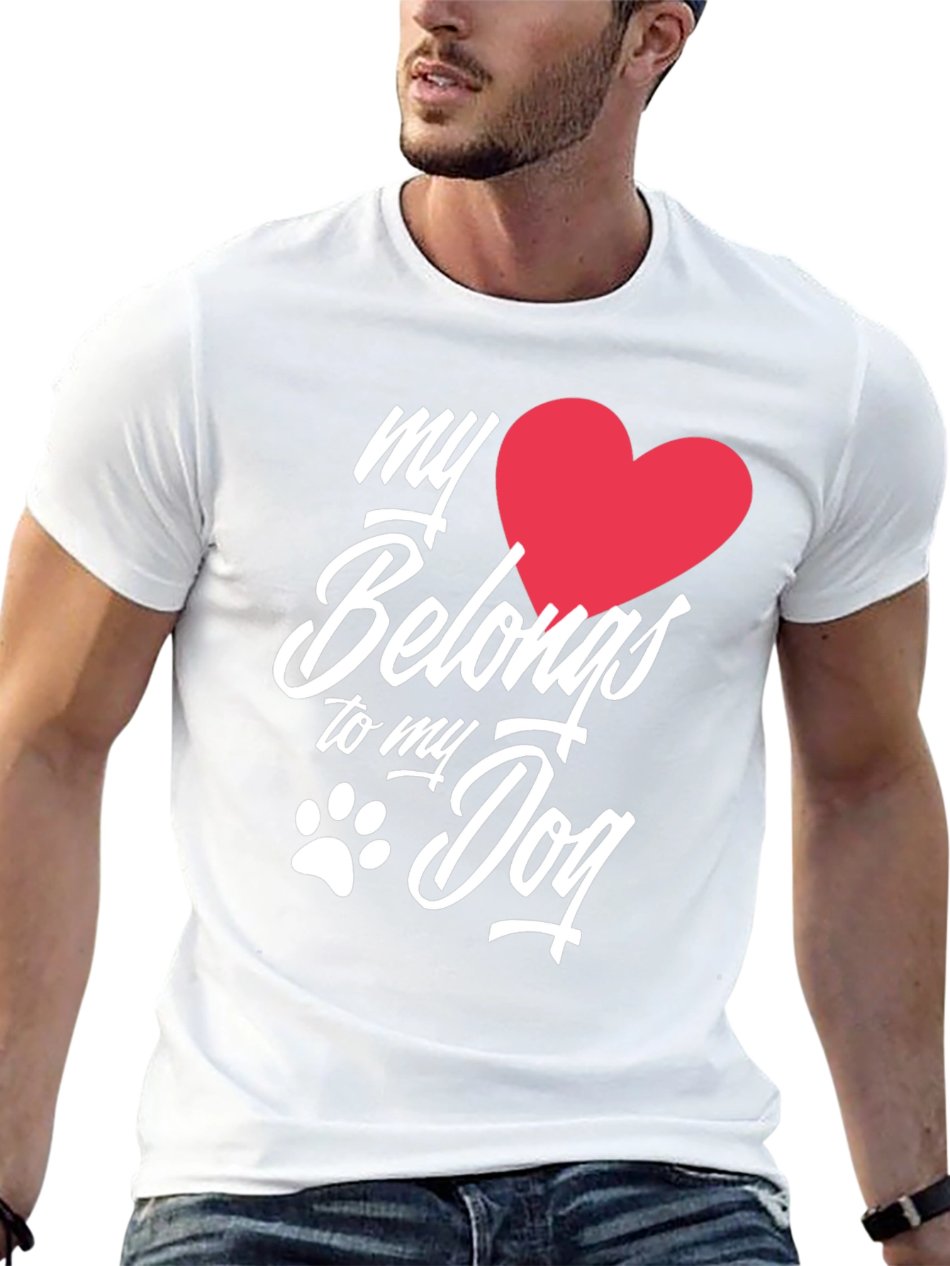 My Heart Belongs to My Dog T-Shirt – Cute Dog Lover Tee