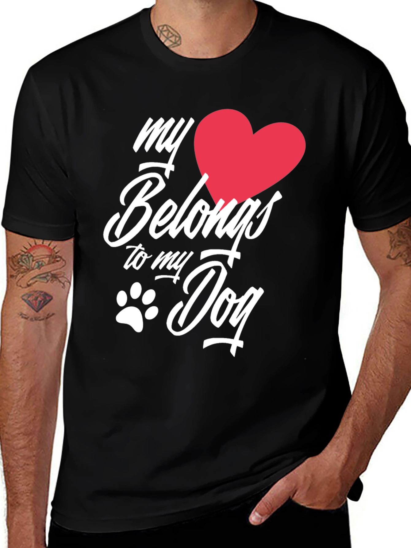 My Heart Belongs to My Dog T-Shirt – Cute Dog Lover Tee