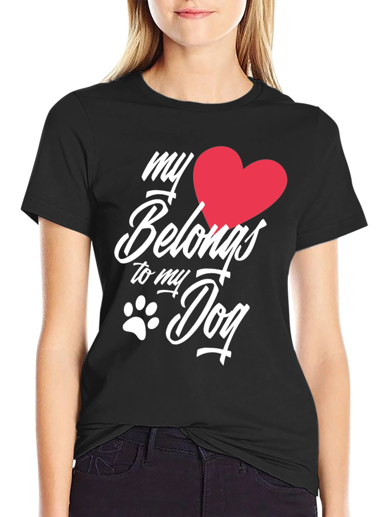 My Heart Belongs to My Dog T-Shirt – Cute Dog Lover Tee