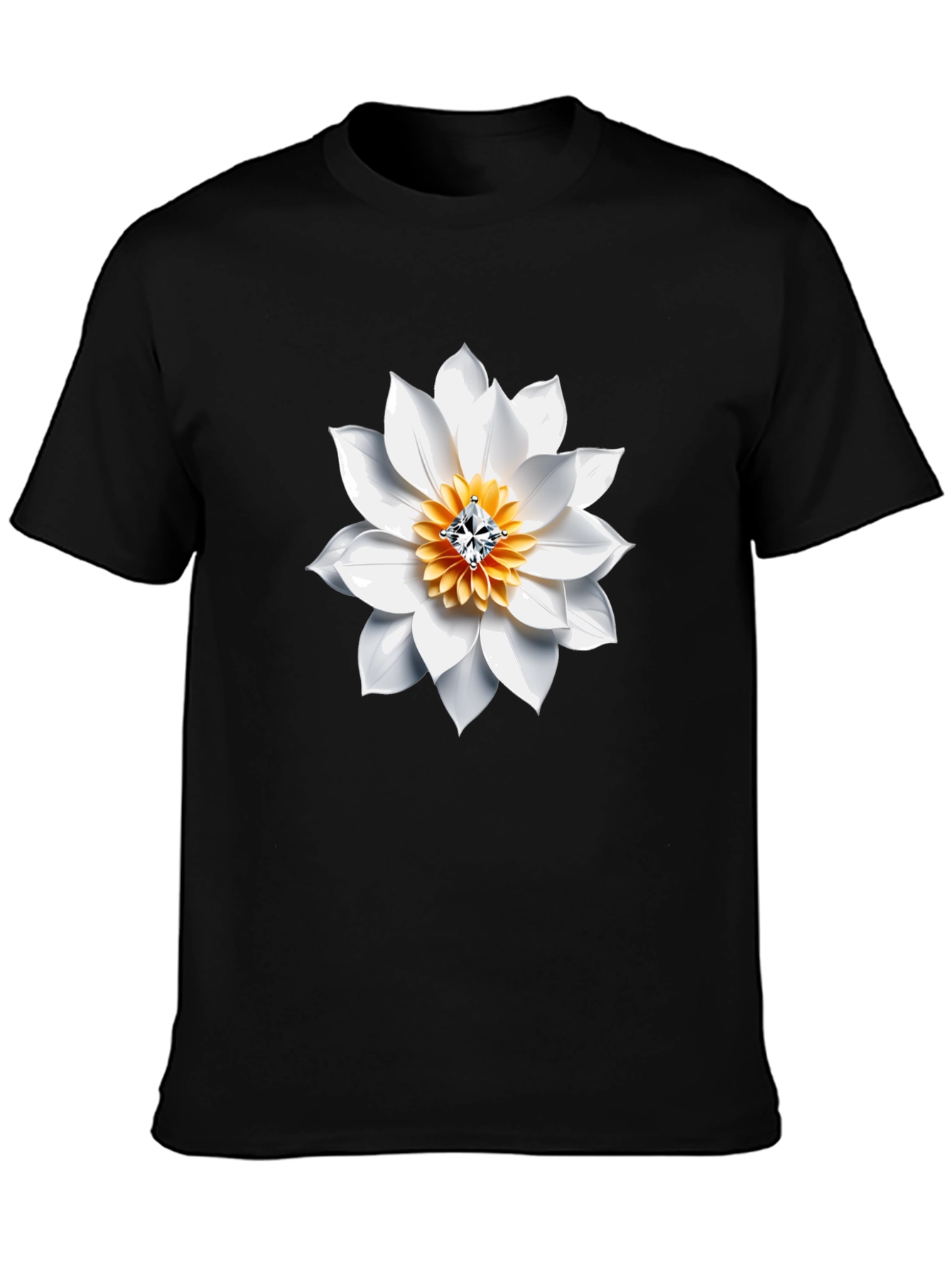 Floral Jewel Tee - Modern Mens Graphic T-Shirt