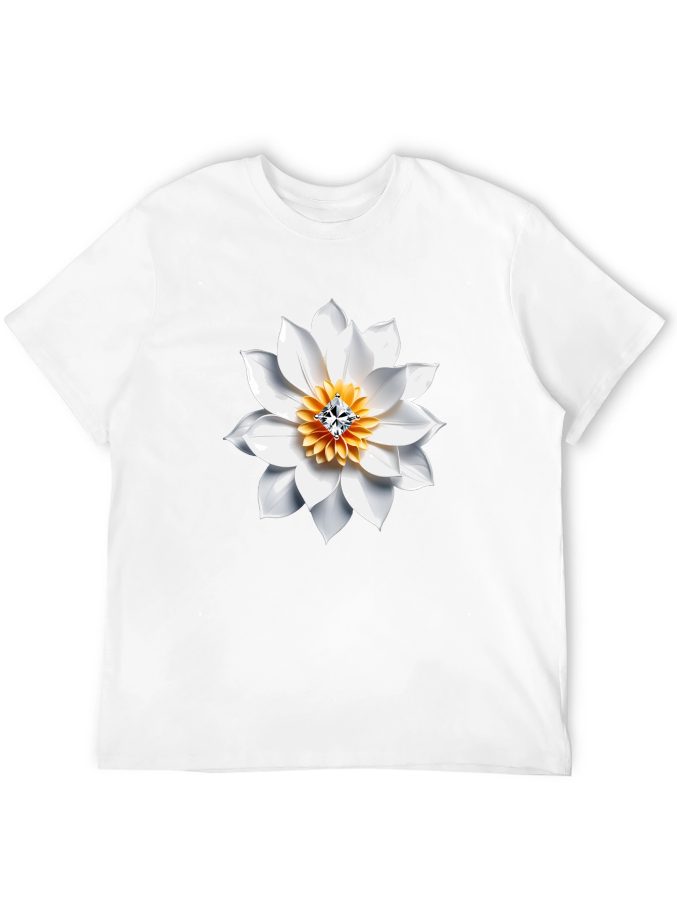 Floral Jewel Tee - Modern Mens Graphic T-Shirt