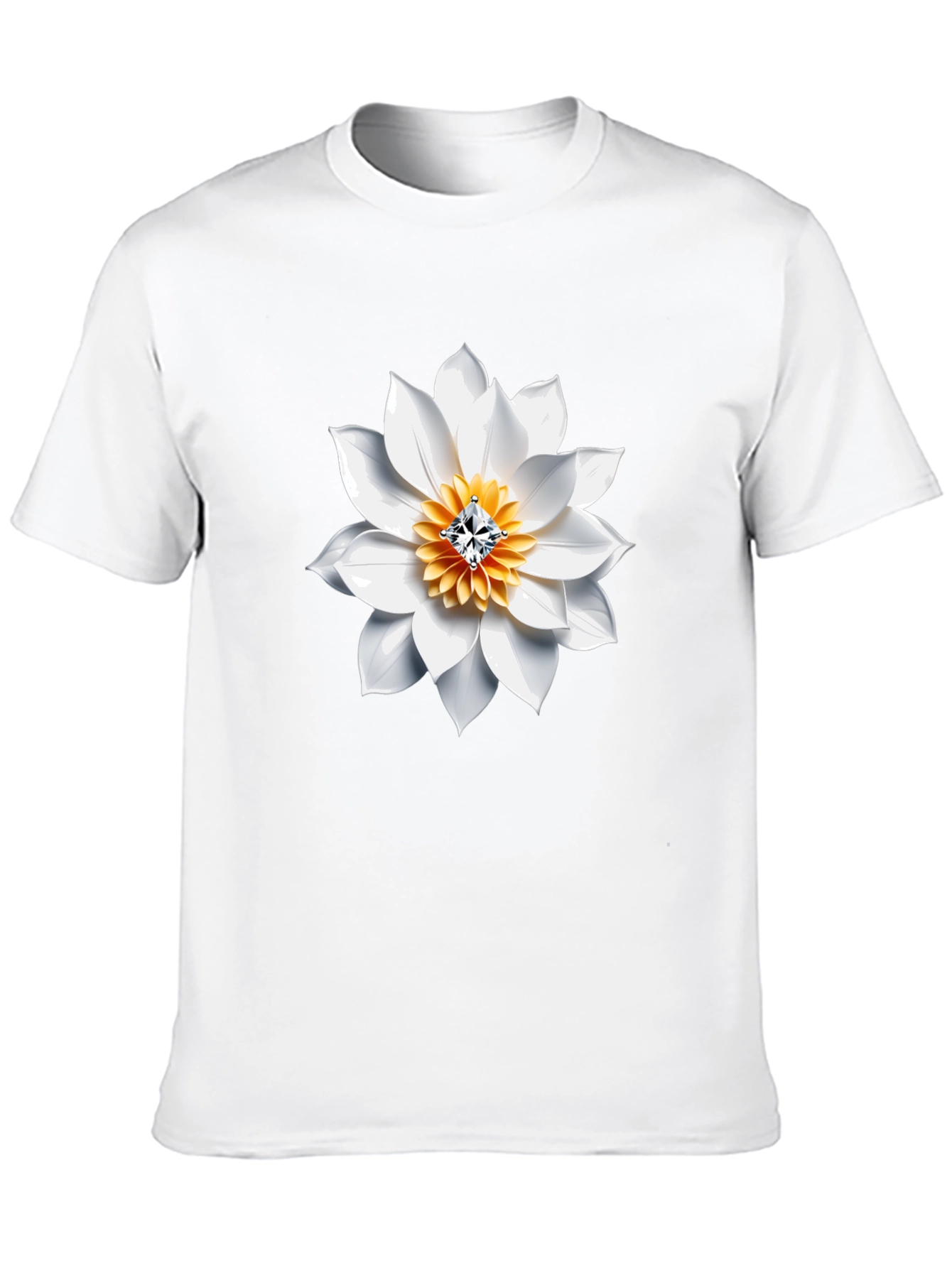 Floral Jewel Tee - Modern Mens Graphic T-Shirt