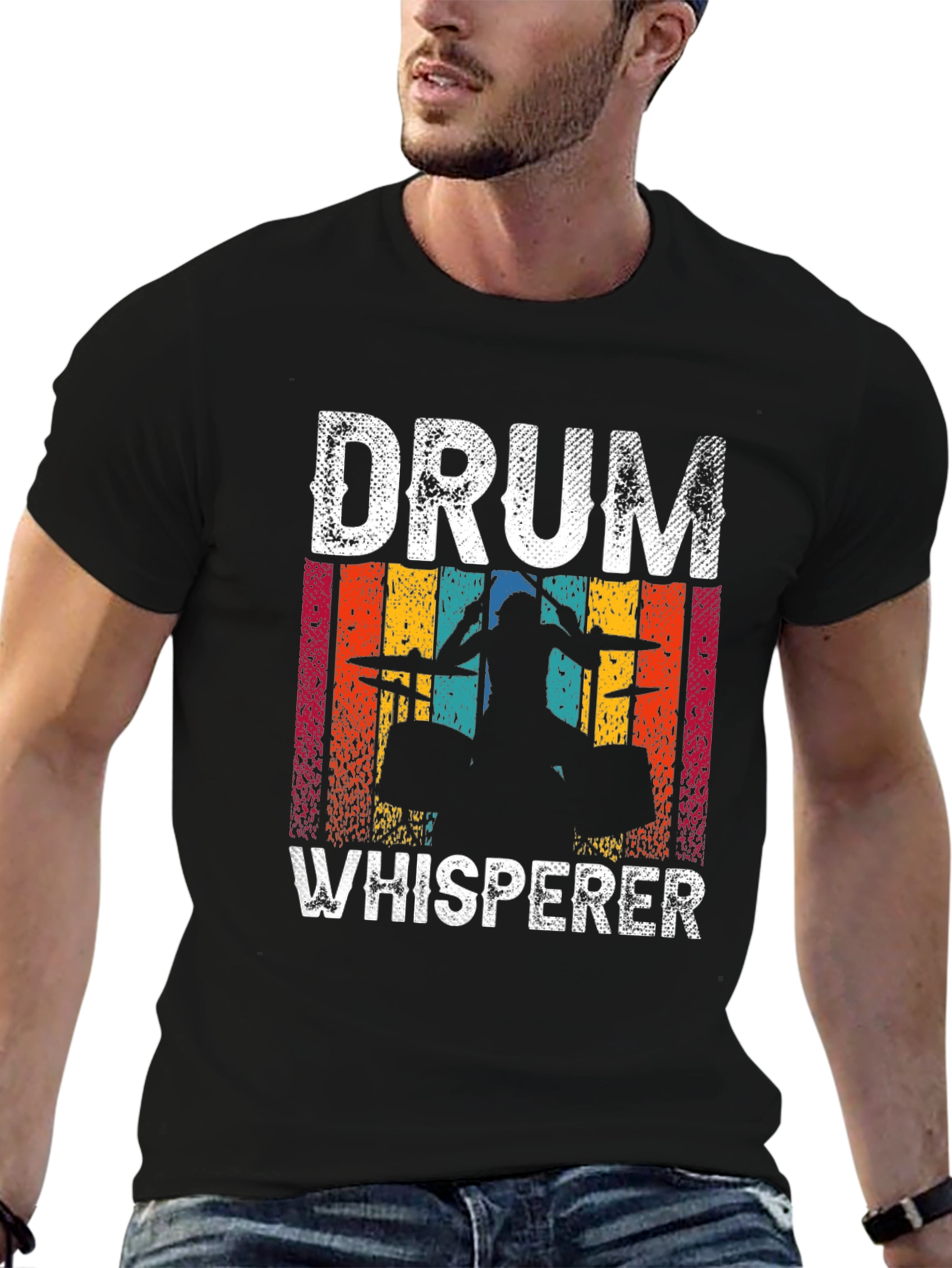 Drum Whisperer Graphic Tee - Music Lover Shirt