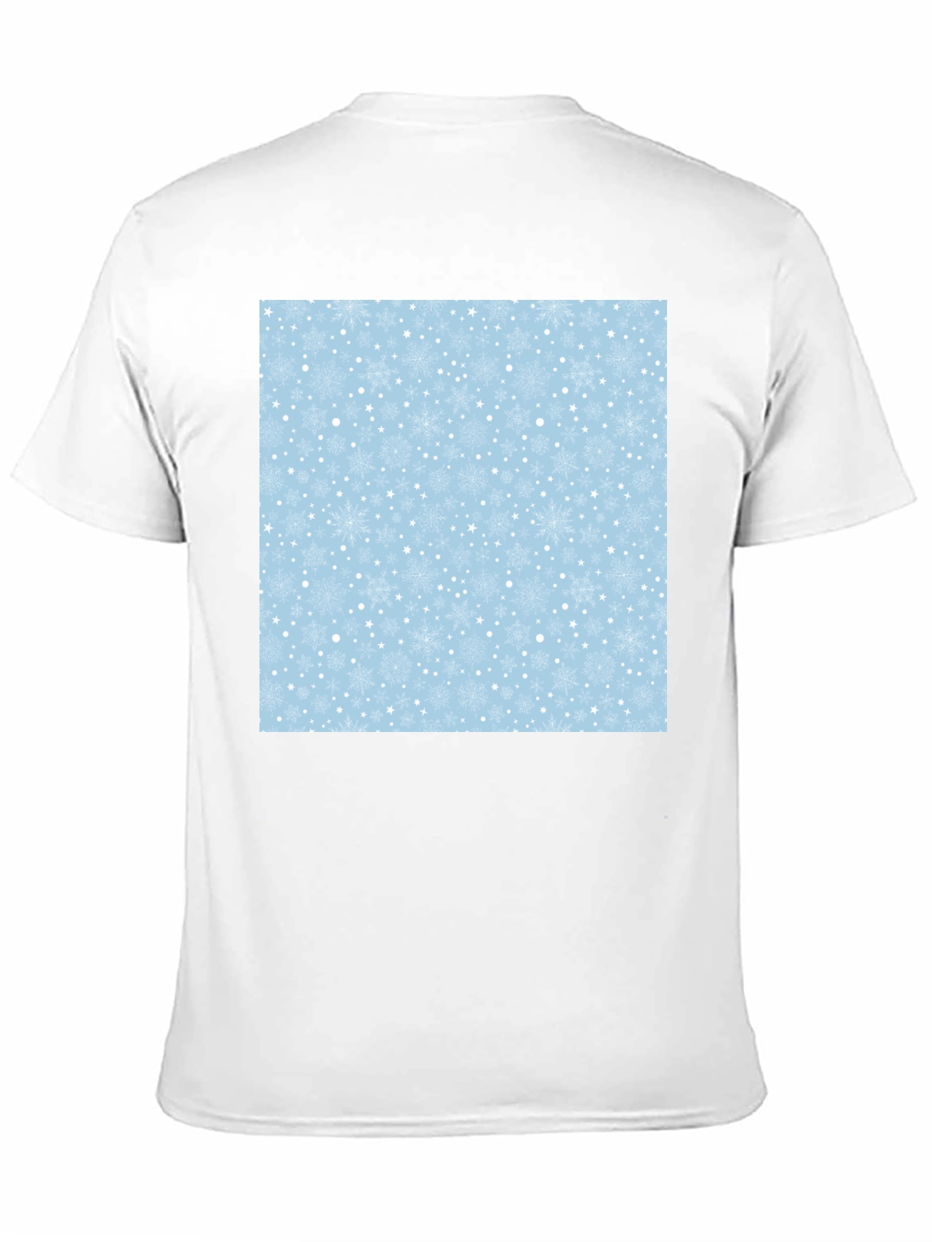 Snowflake Pattern Black T-Shirt