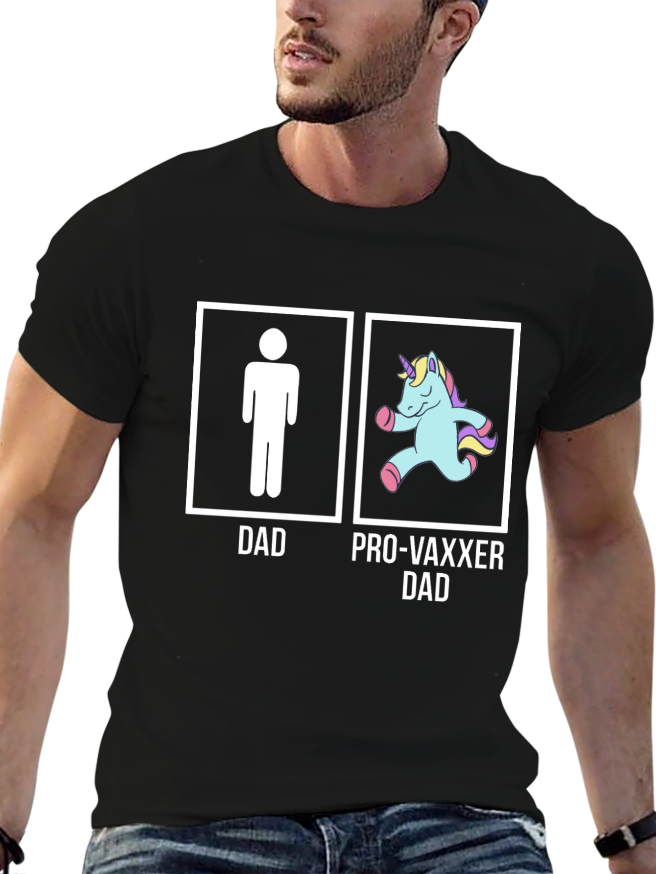 Pro-Vaxxer Dad Graphic T-Shirt