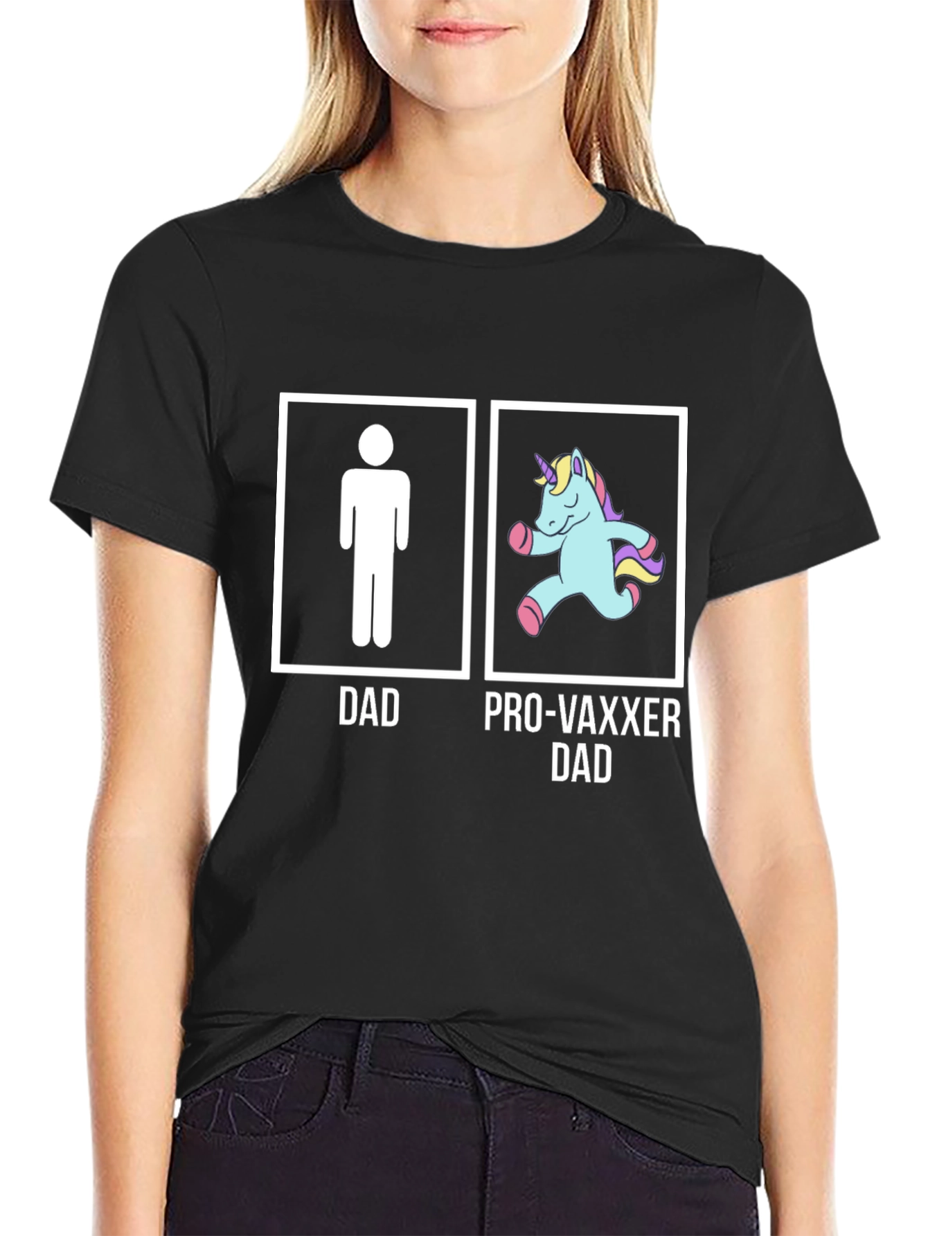Pro-Vaxxer Dad Graphic T-Shirt