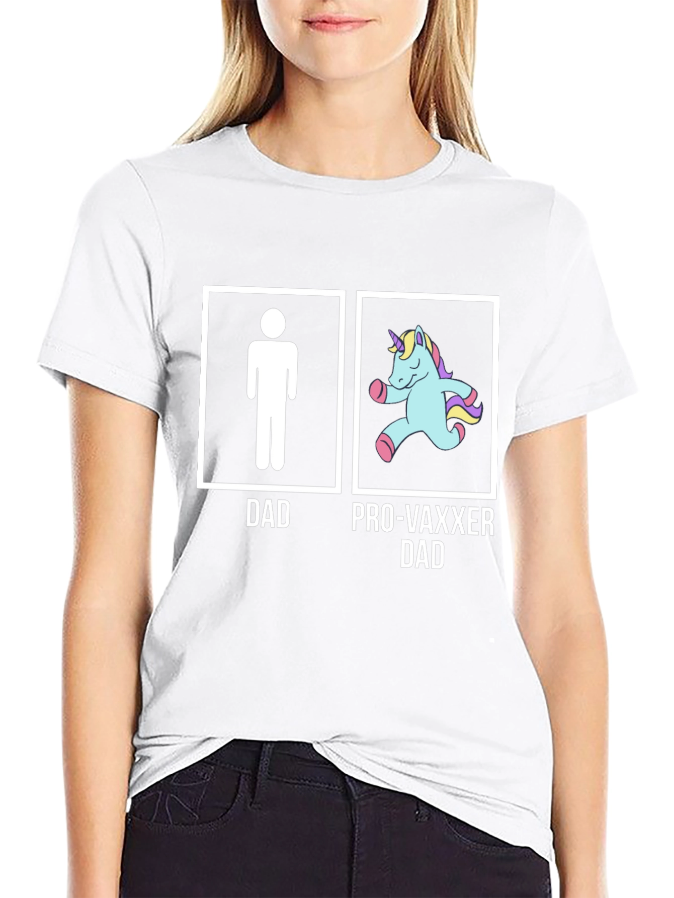 Pro-Vaxxer Dad Graphic T-Shirt