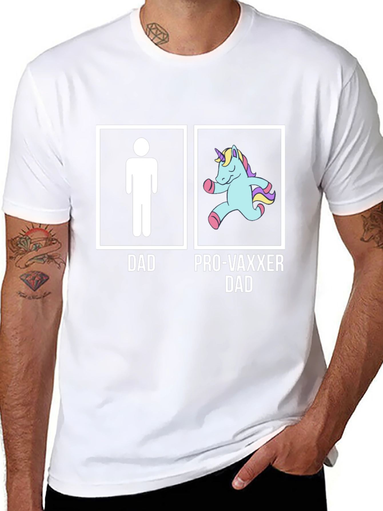 Pro-Vaxxer Dad Graphic T-Shirt