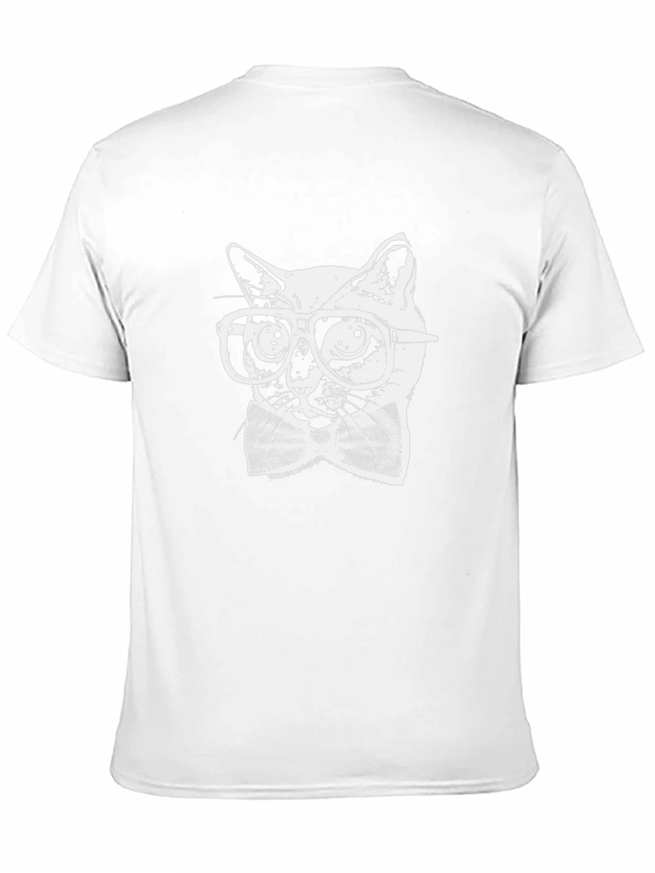 Cool Cat with Glasses Black T-Shirt