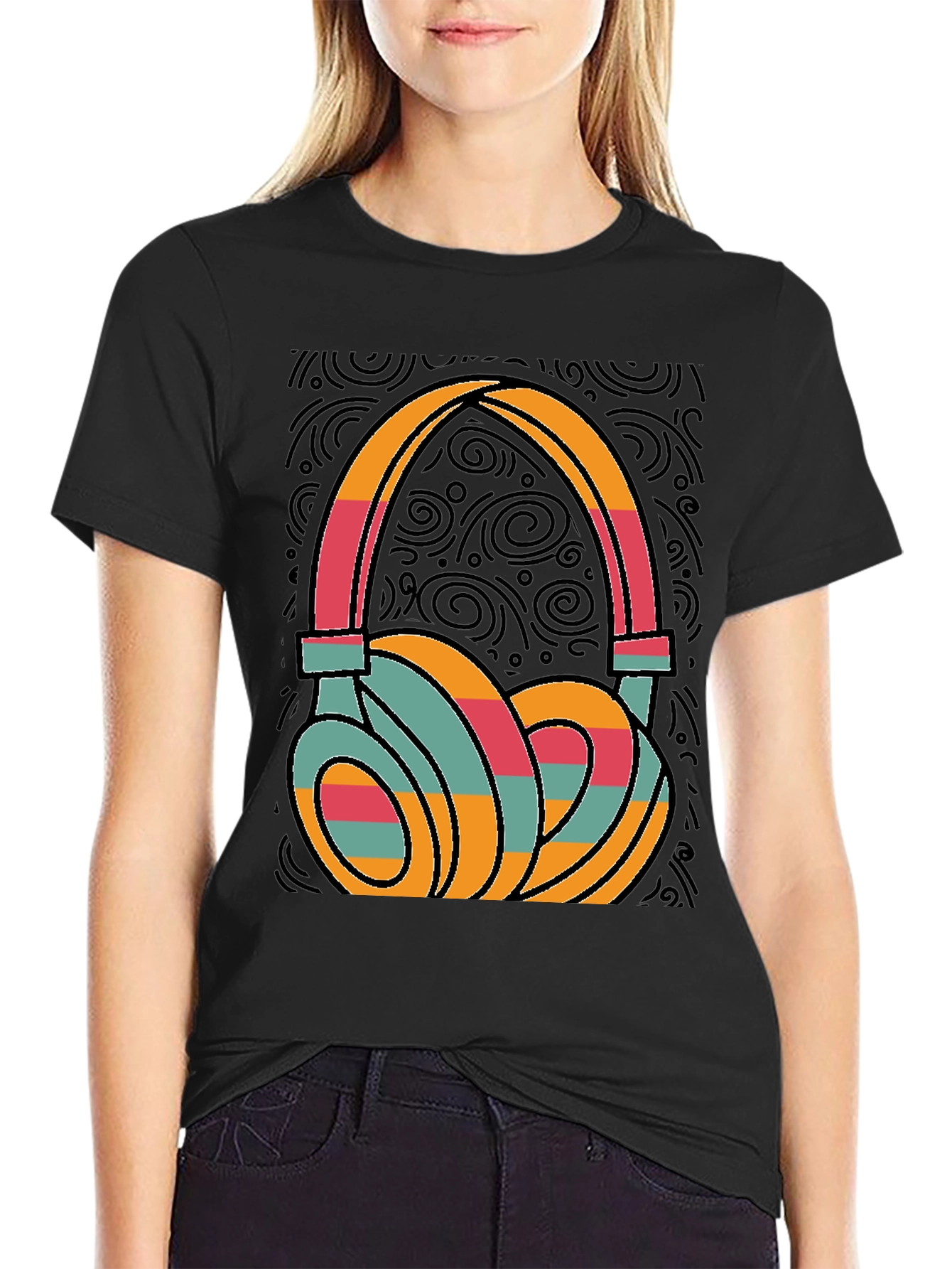 Retro Headphones Graphic Tee - Cool Music Lover T-Shirt