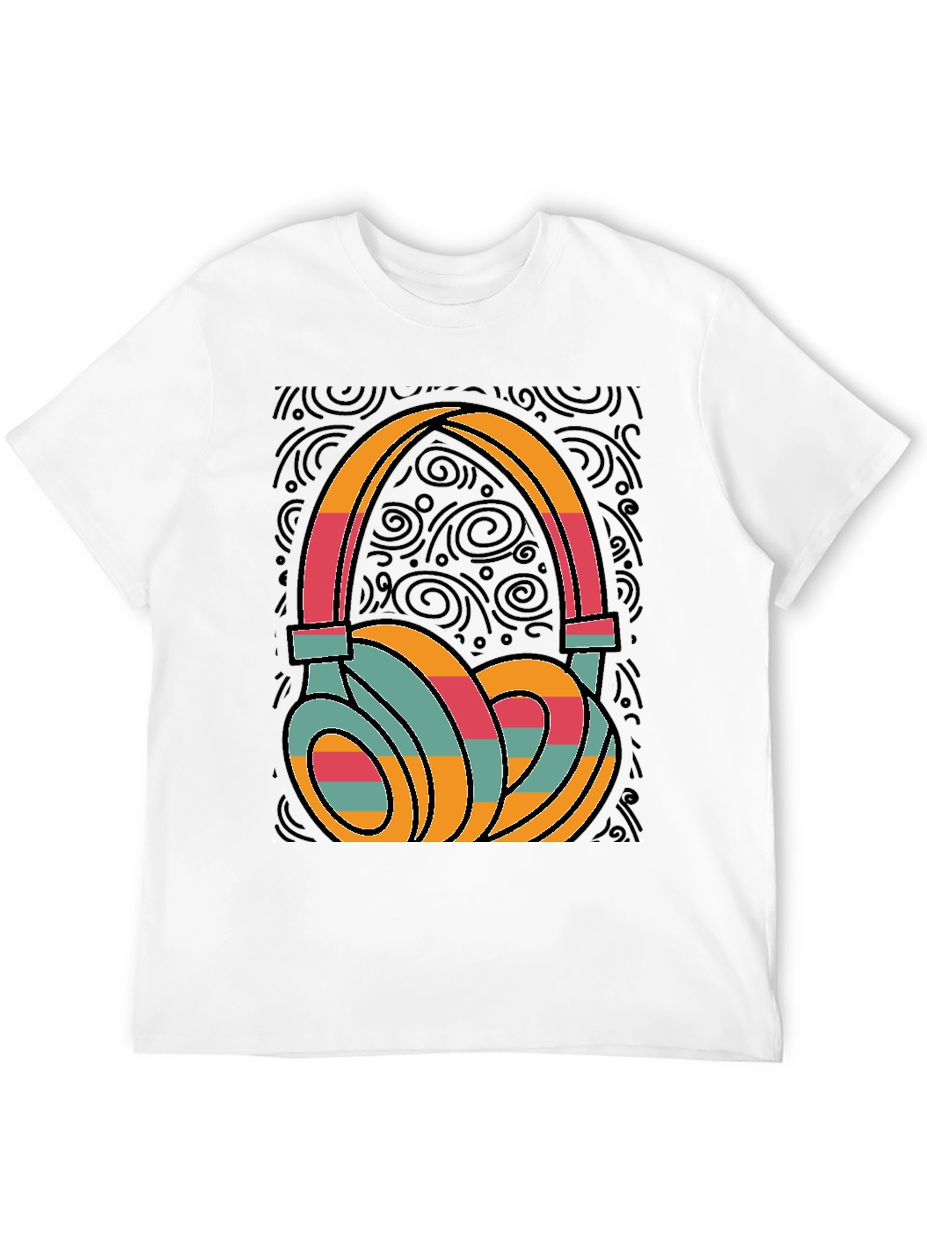Retro Headphones Graphic Tee - Cool Music Lover T-Shirt