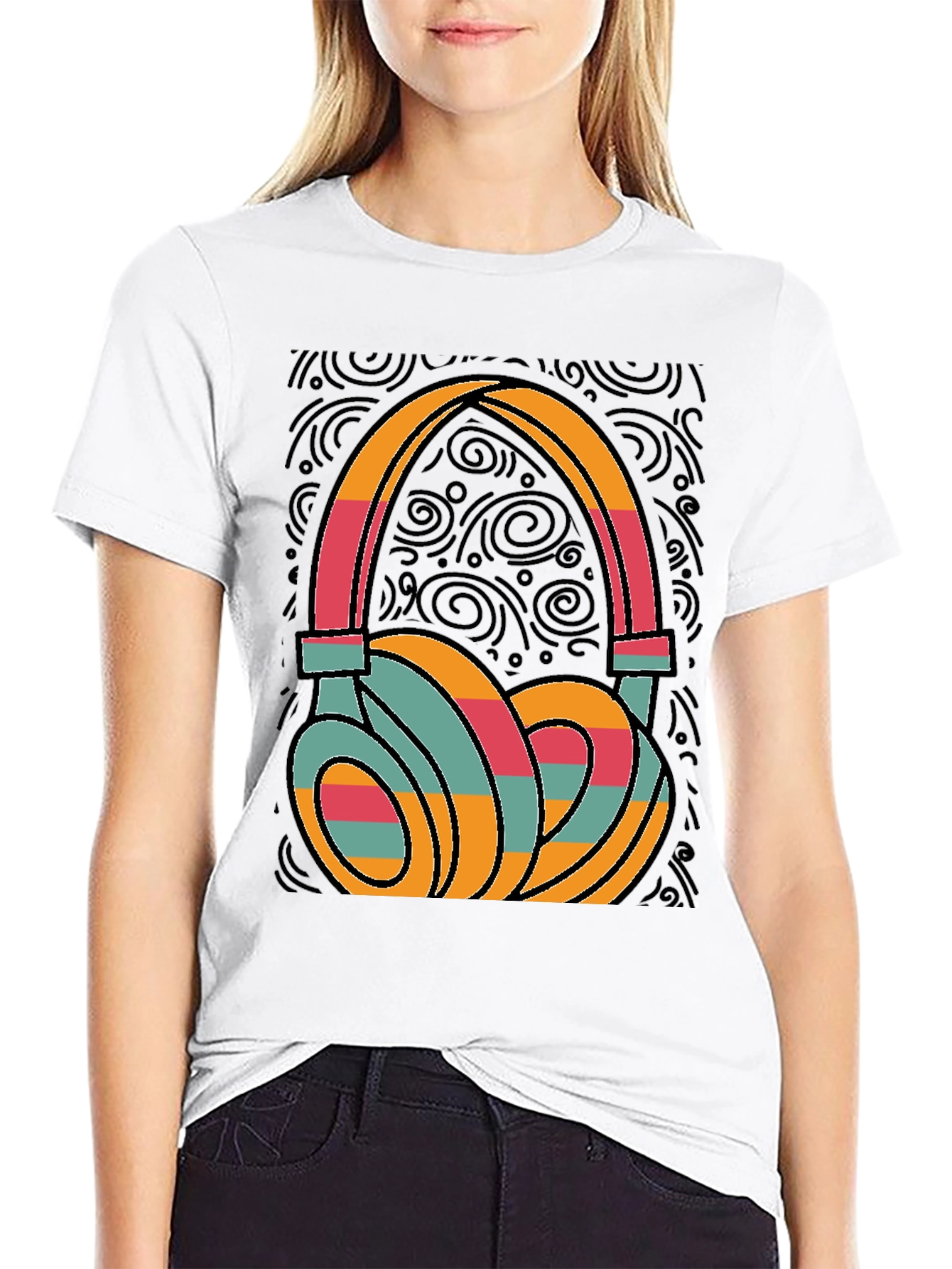 Retro Headphones Graphic Tee - Cool Music Lover T-Shirt