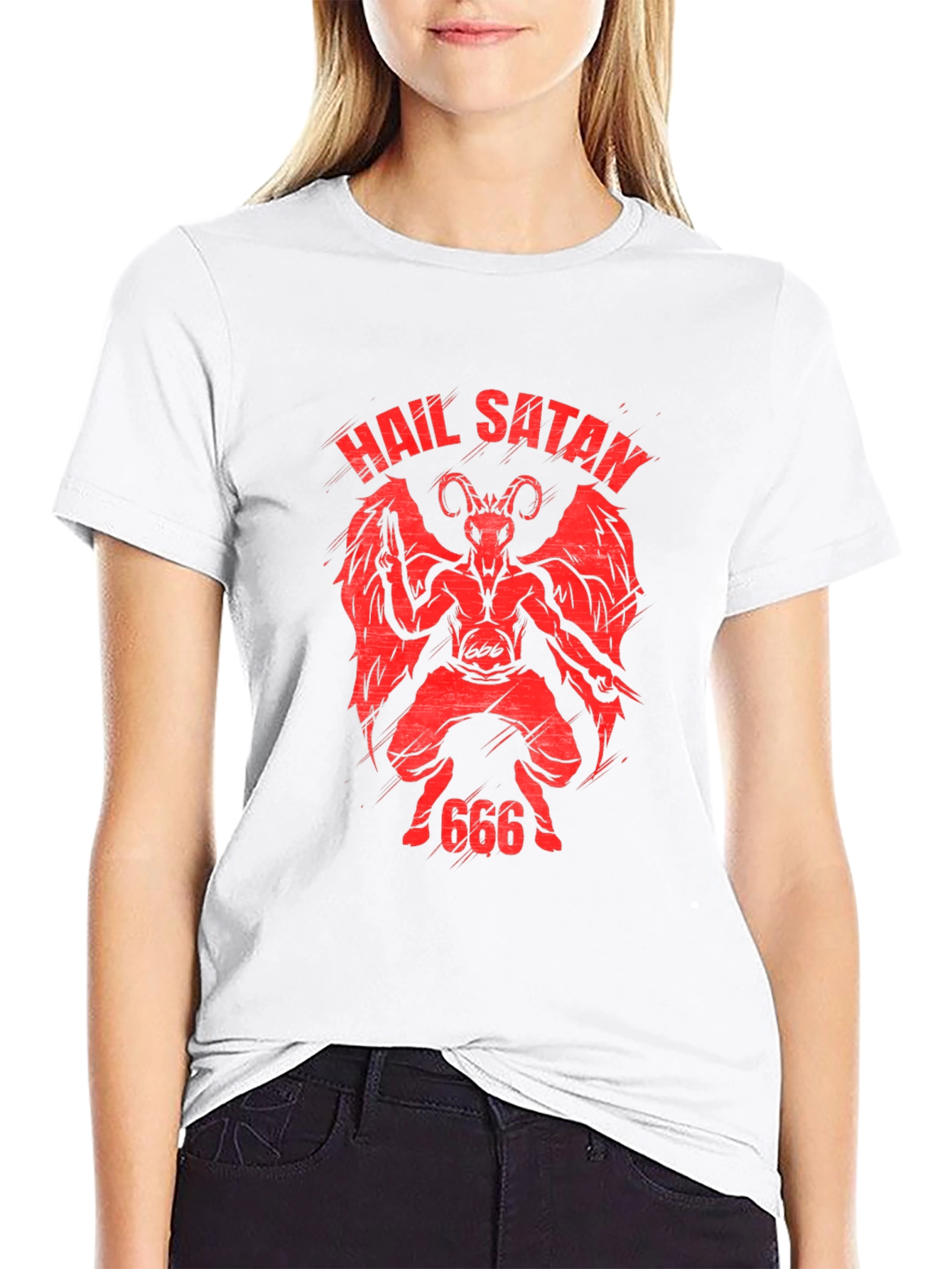 Hail Satan Graphic Tee - Black T-Shirt