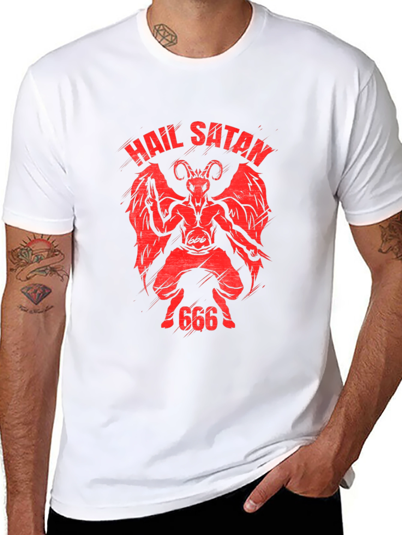 Hail Satan Graphic Tee - Black T-Shirt