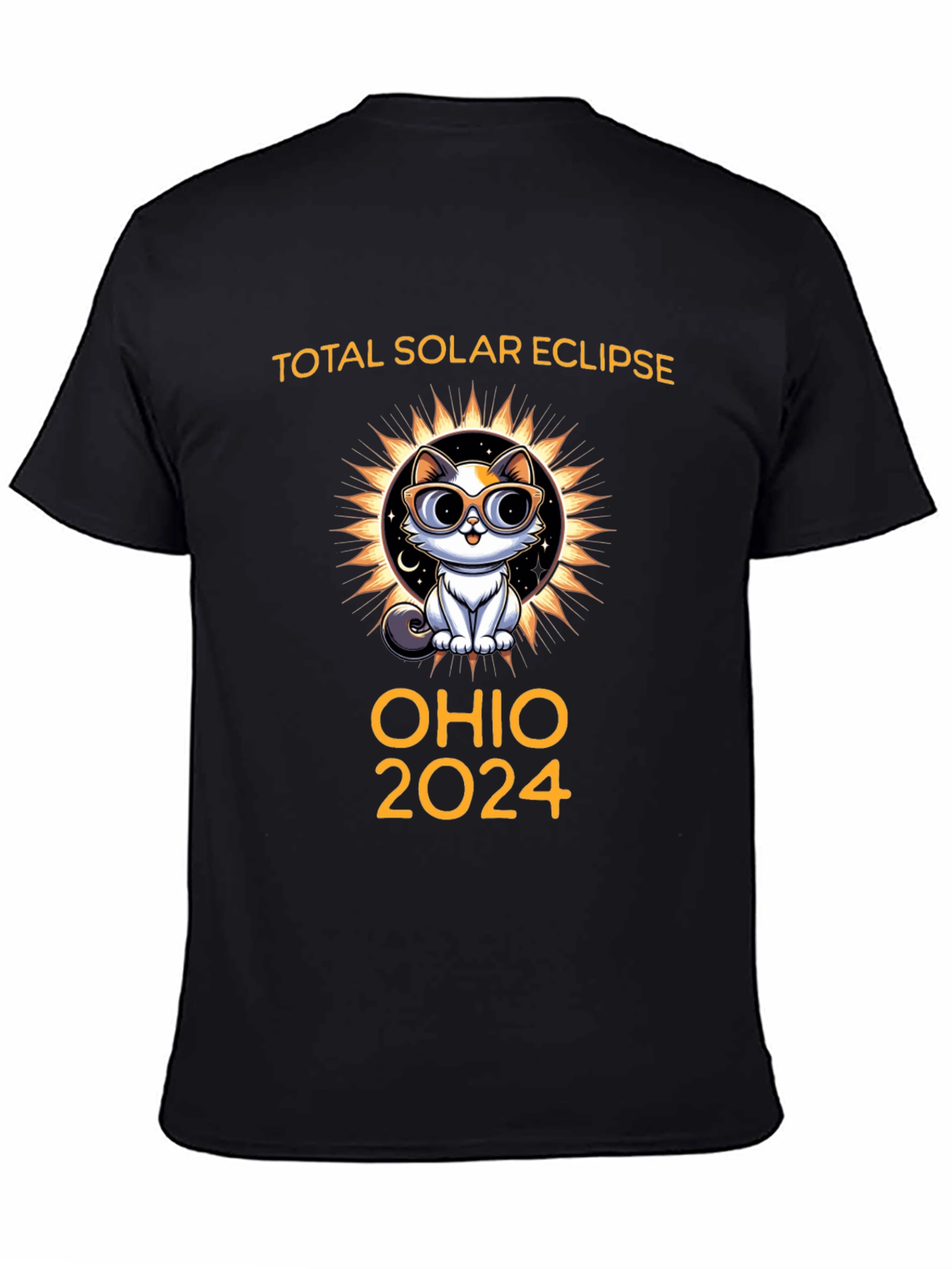 Ohio 2024 Total Solar Eclipse Cat T-Shirt
